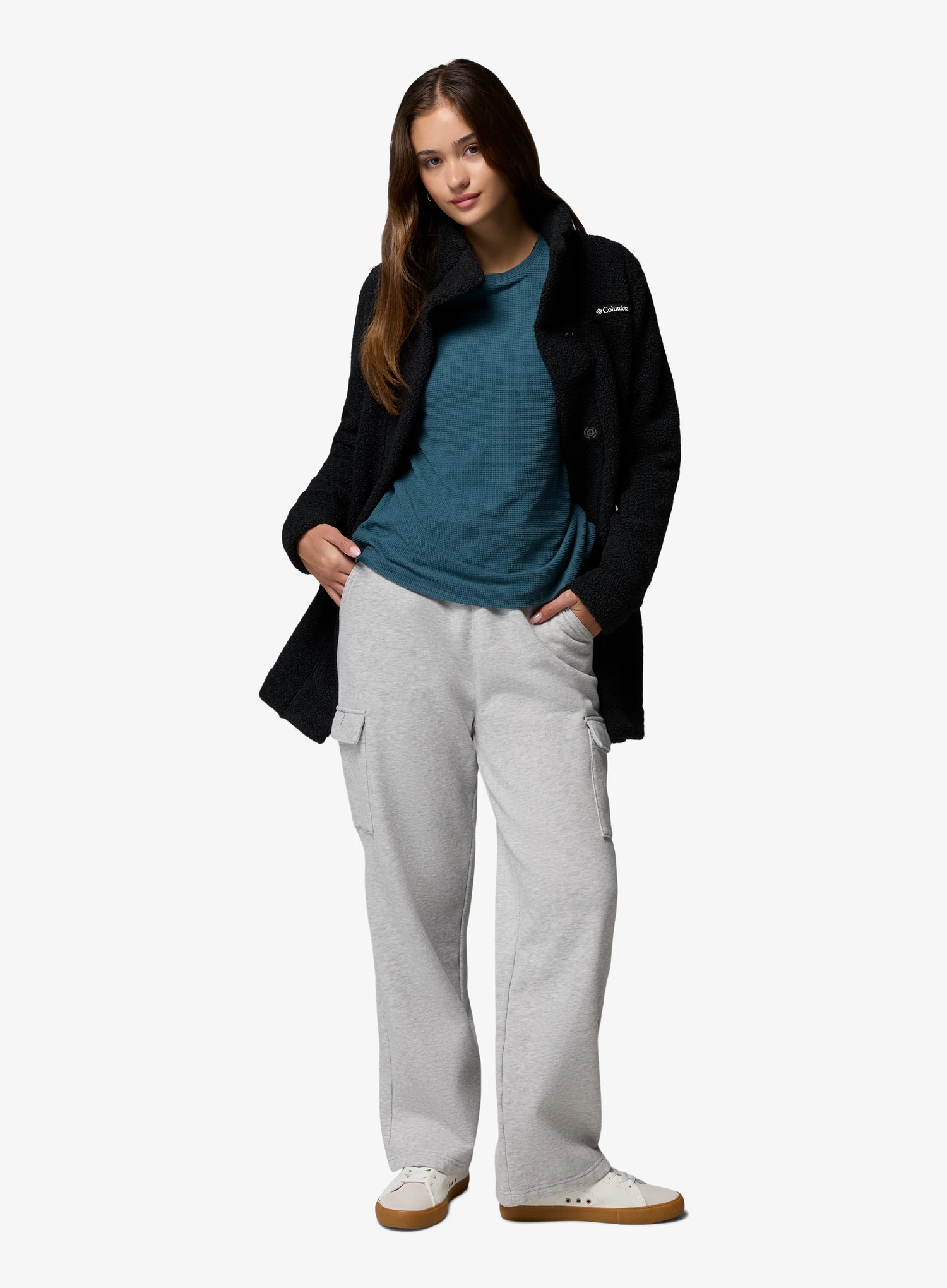 Fleece femei Columbia Panorama Long Jacket - black
