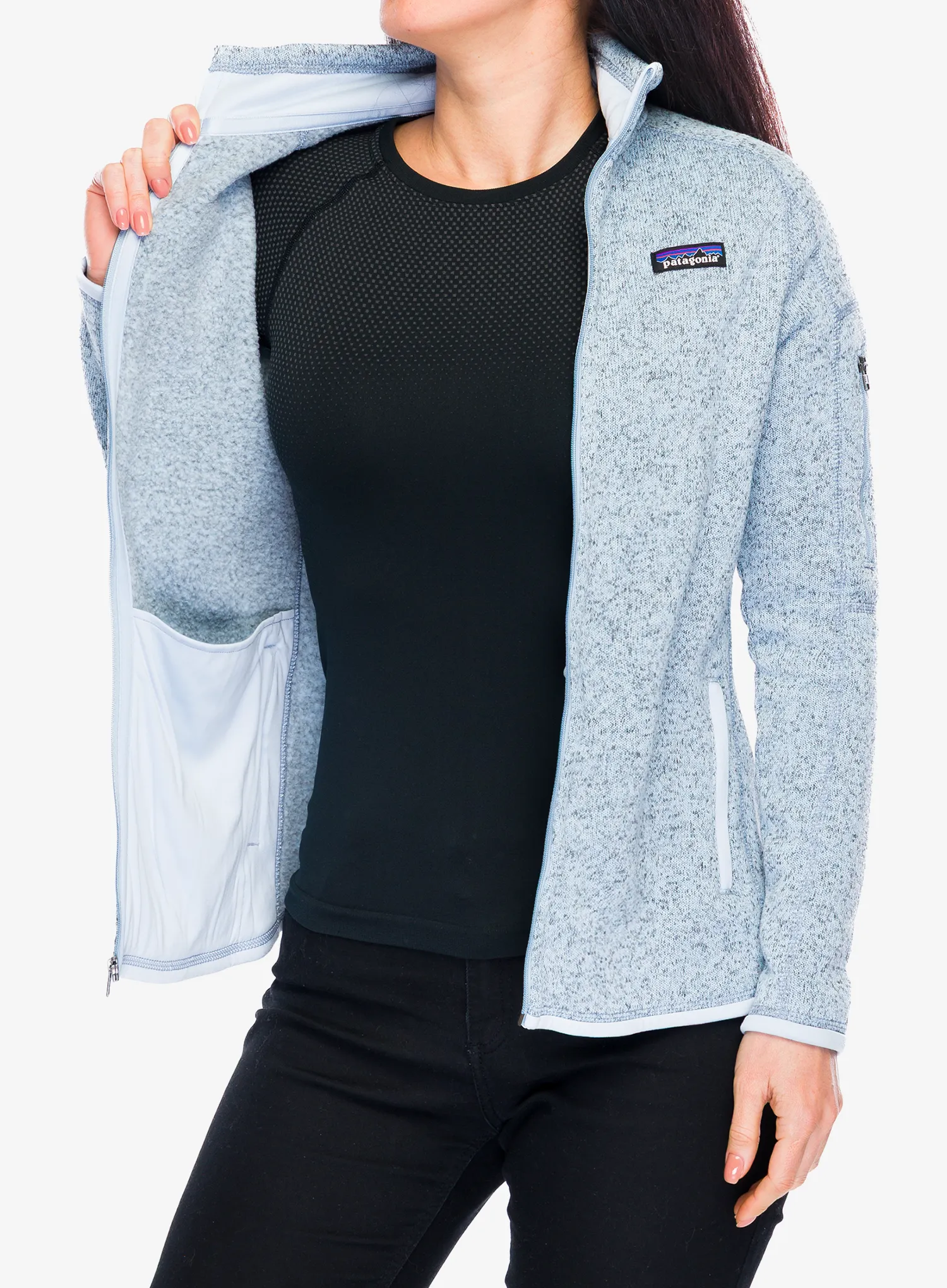 Fleece femei Patagonia Better Sweater Jacket - fleck blue