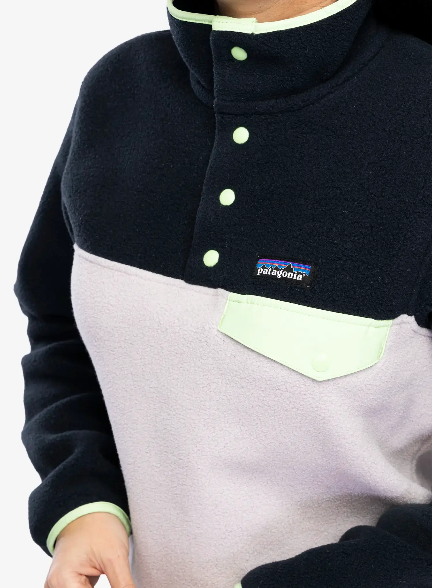 Fleece femei Patagonia Lightweight Synch Snap-T Pullover - echo purple