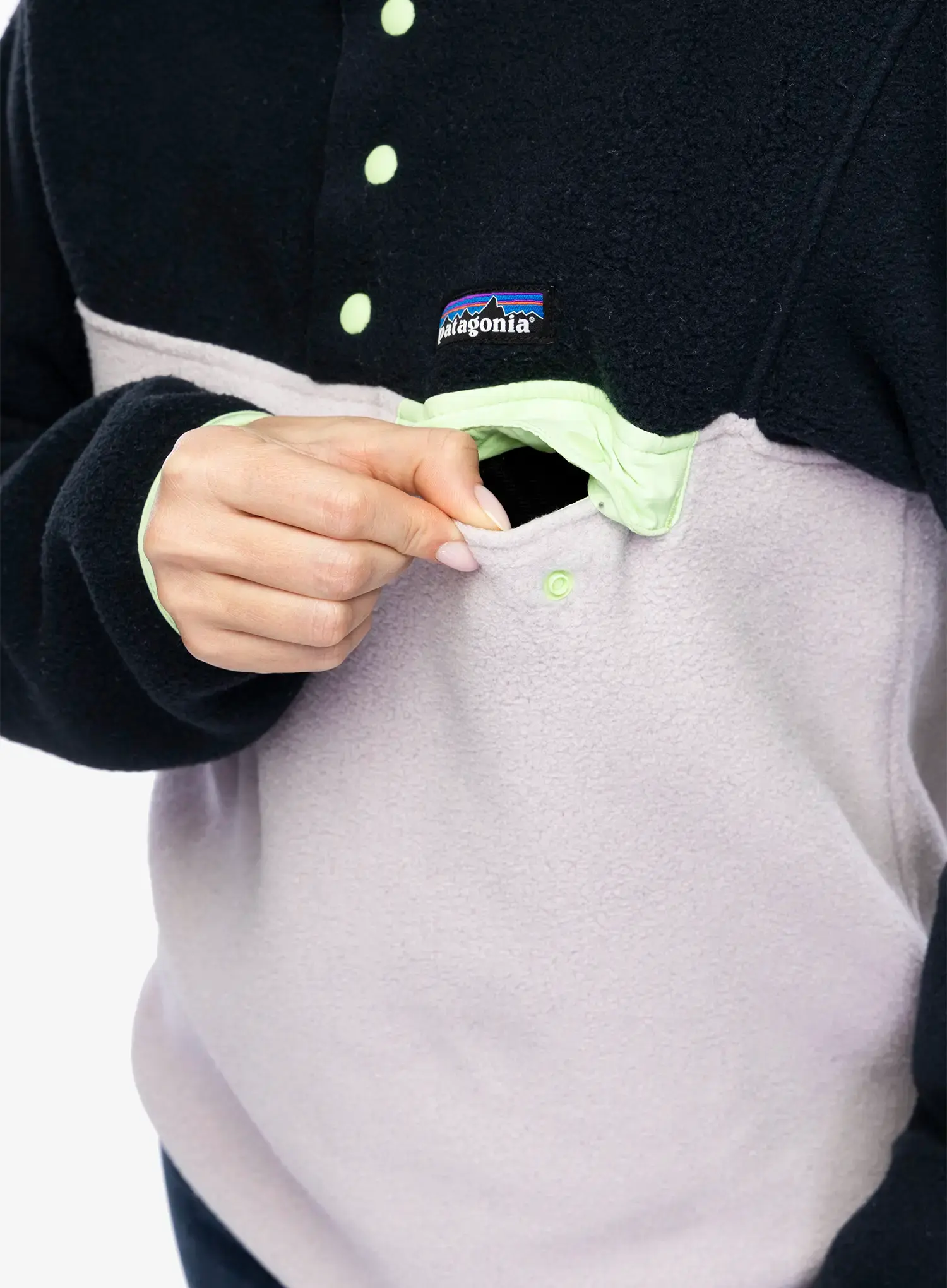 Fleece femei Patagonia Lightweight Synch Snap-T Pullover - echo purple