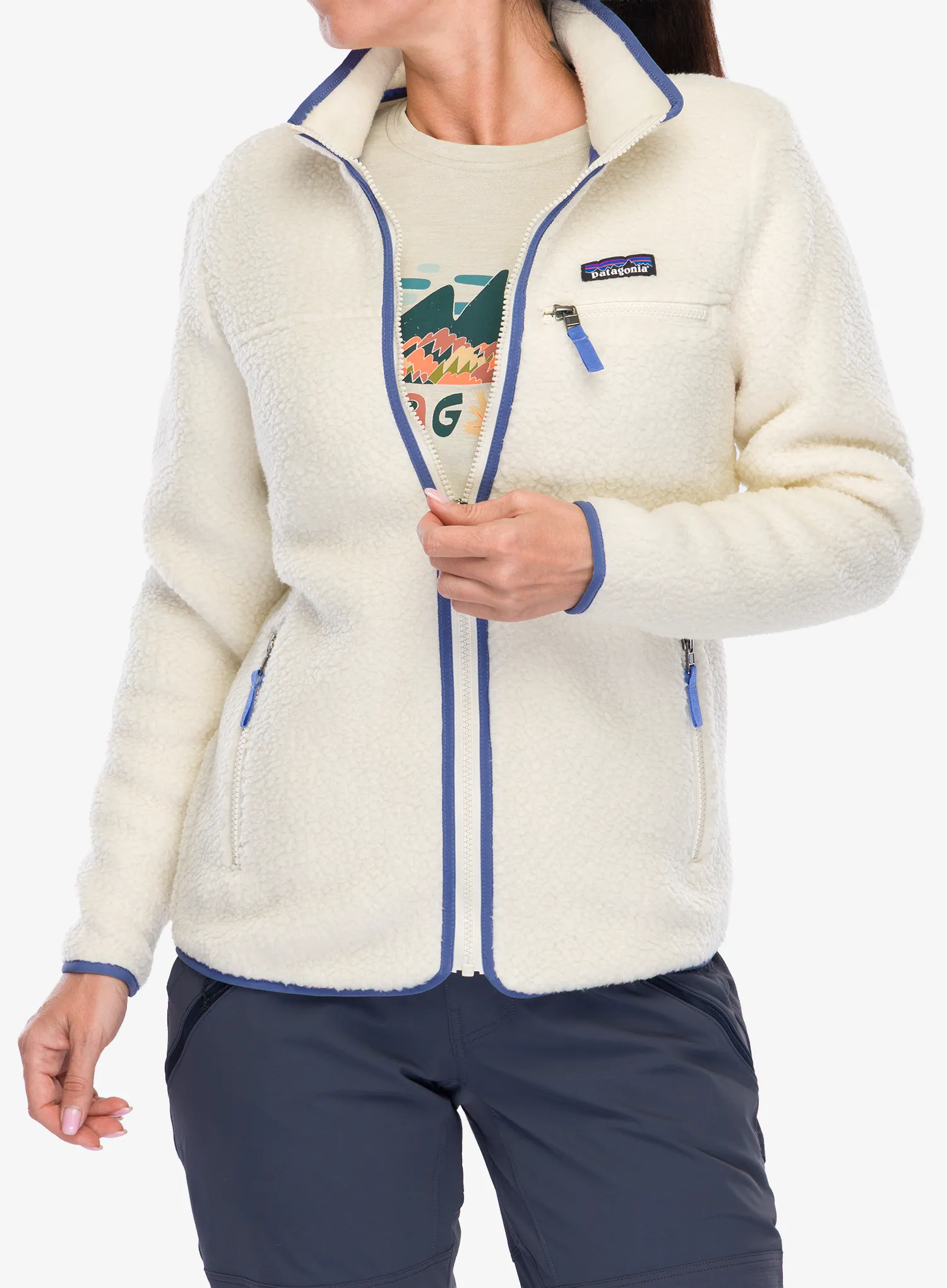 Fleece femei Patagonia Retro Pile Jacket - natural