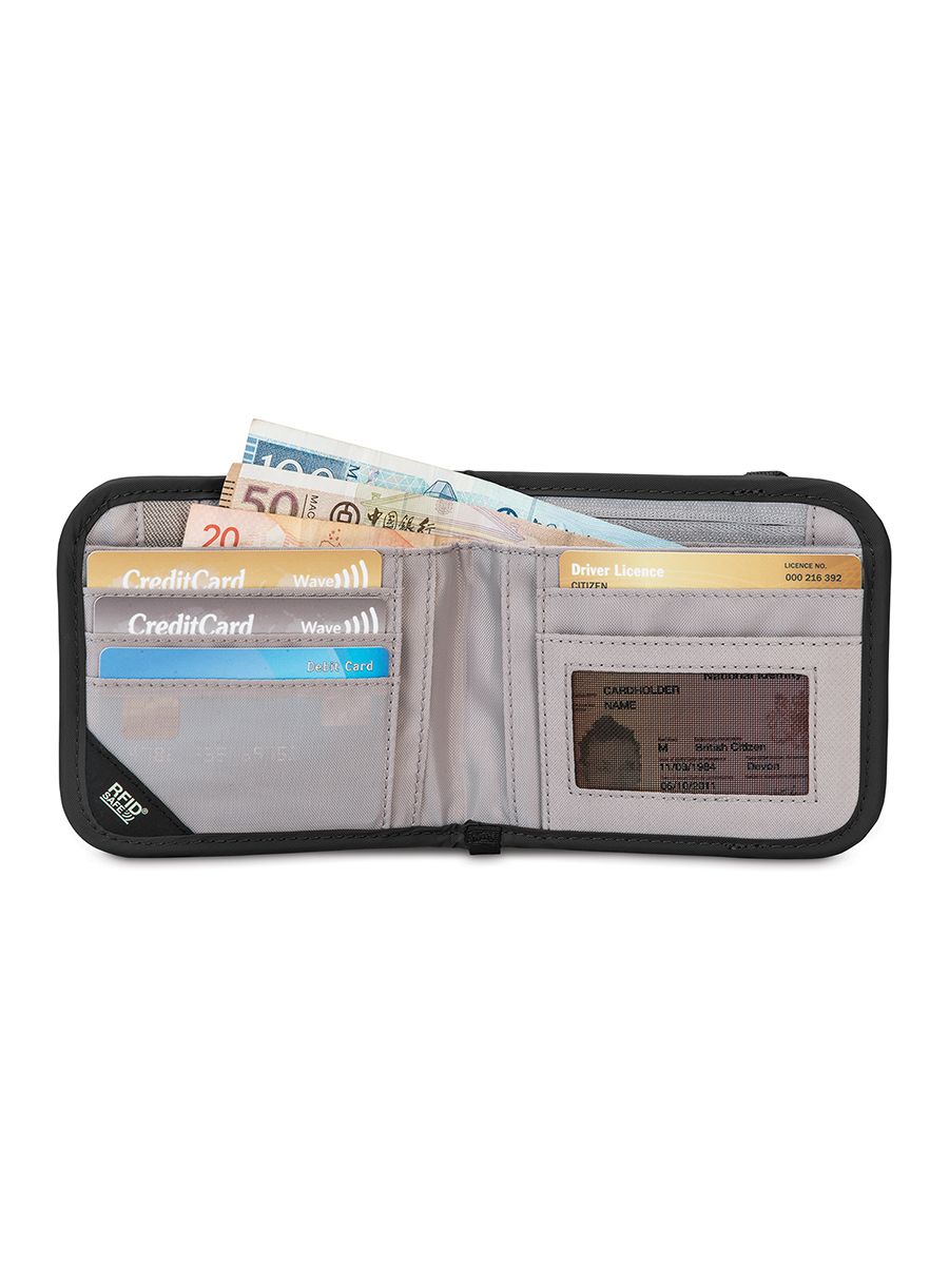Portofel antifurt Pacsafe RFIDsafe V100 - black
