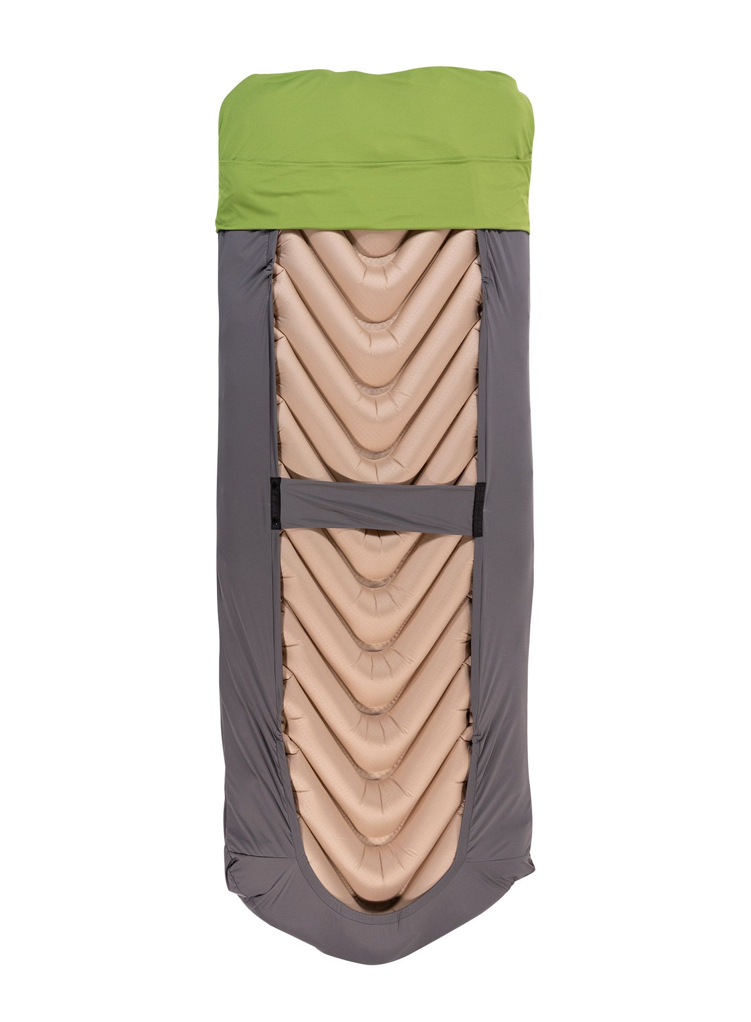 Cearșaf Klymit Luxe V Sheet Pad Cover - green/grey