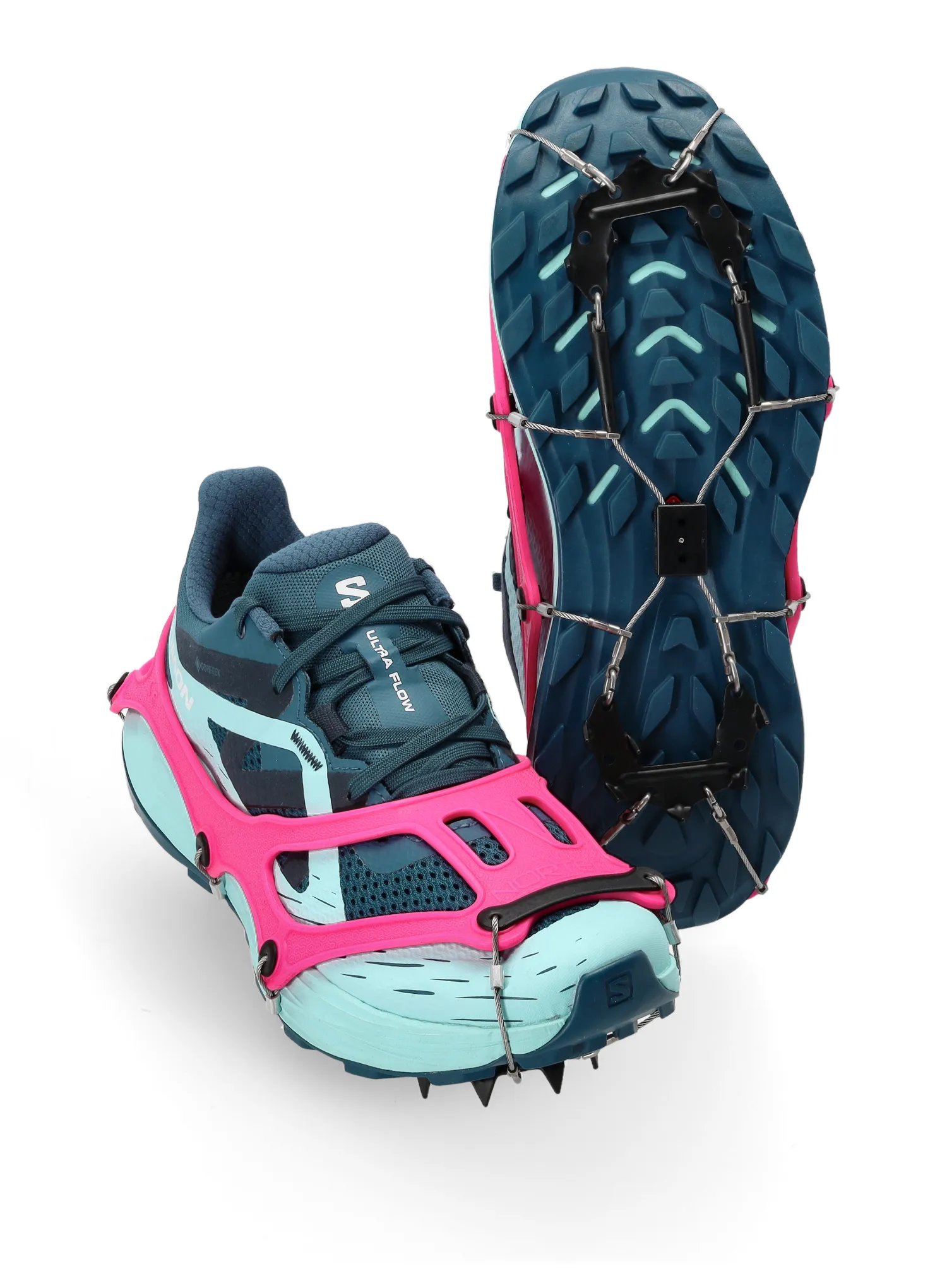 Crampoane antiderapante alergare Nortec Trail 2.4 - pink