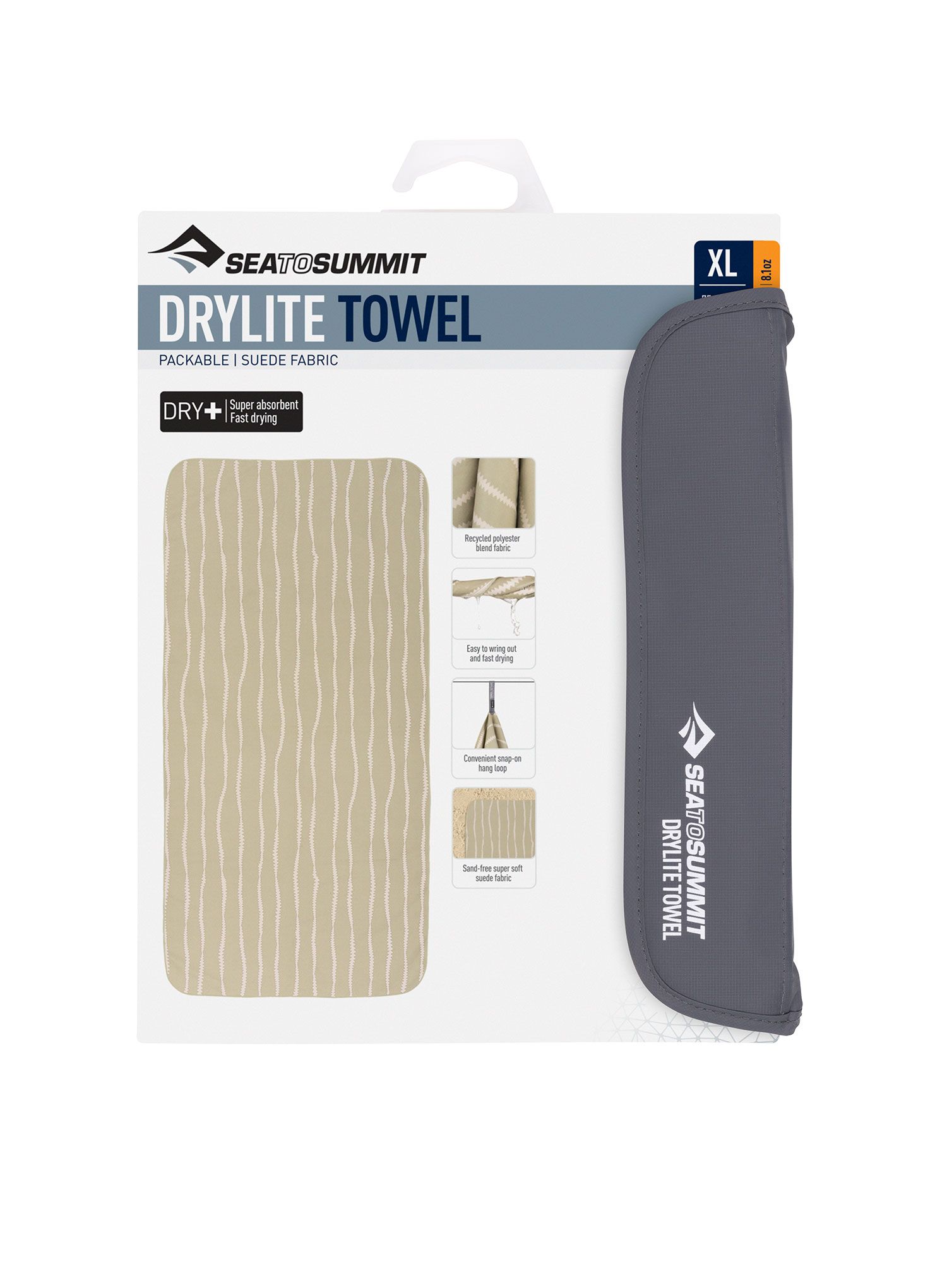 Prosop par uscare rapida Sea To Summit DryLite Towel XL - desert wind