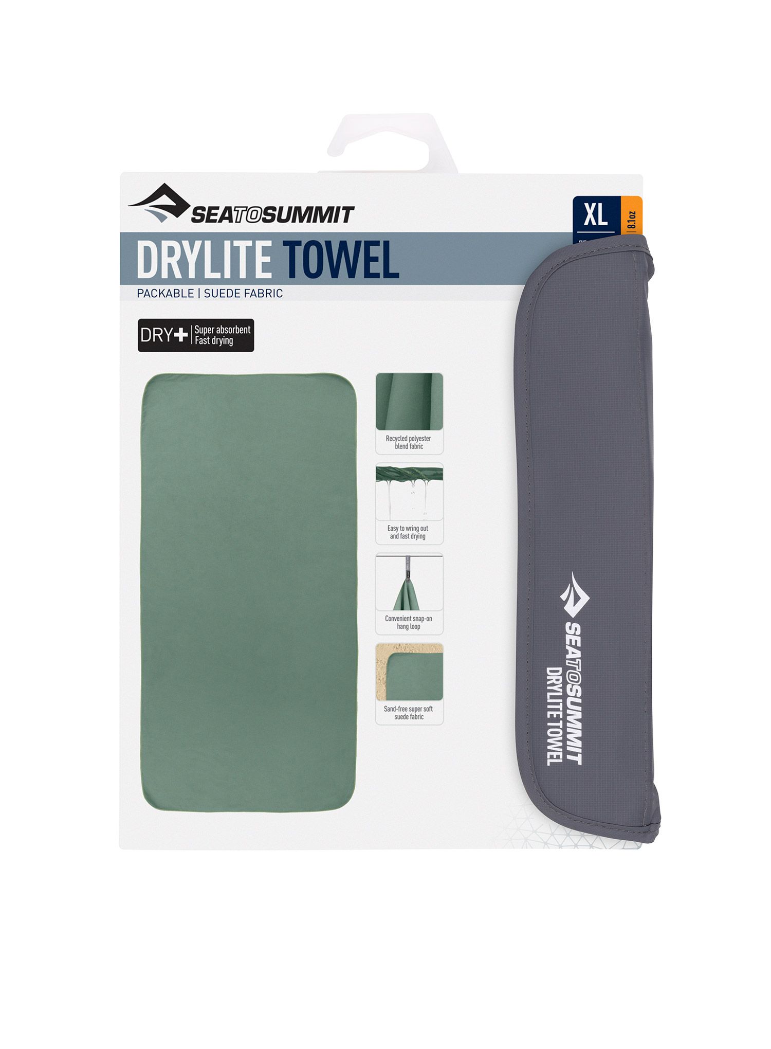 Prosop de voiaj Sea To Summit DryLite Towel XL - sage