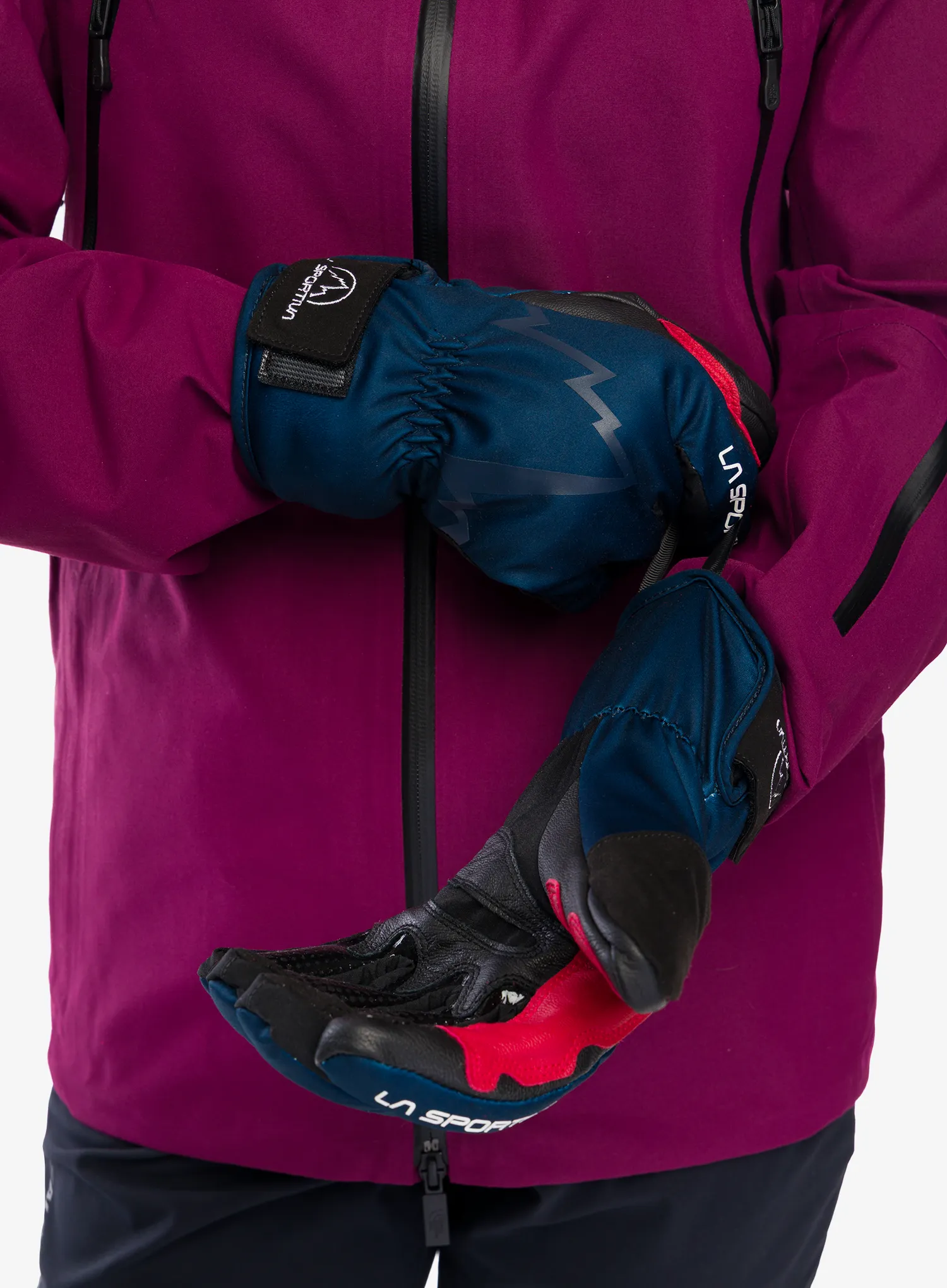 Manusi schi La Sportiva Ski Touring Gloves - storm blue/red