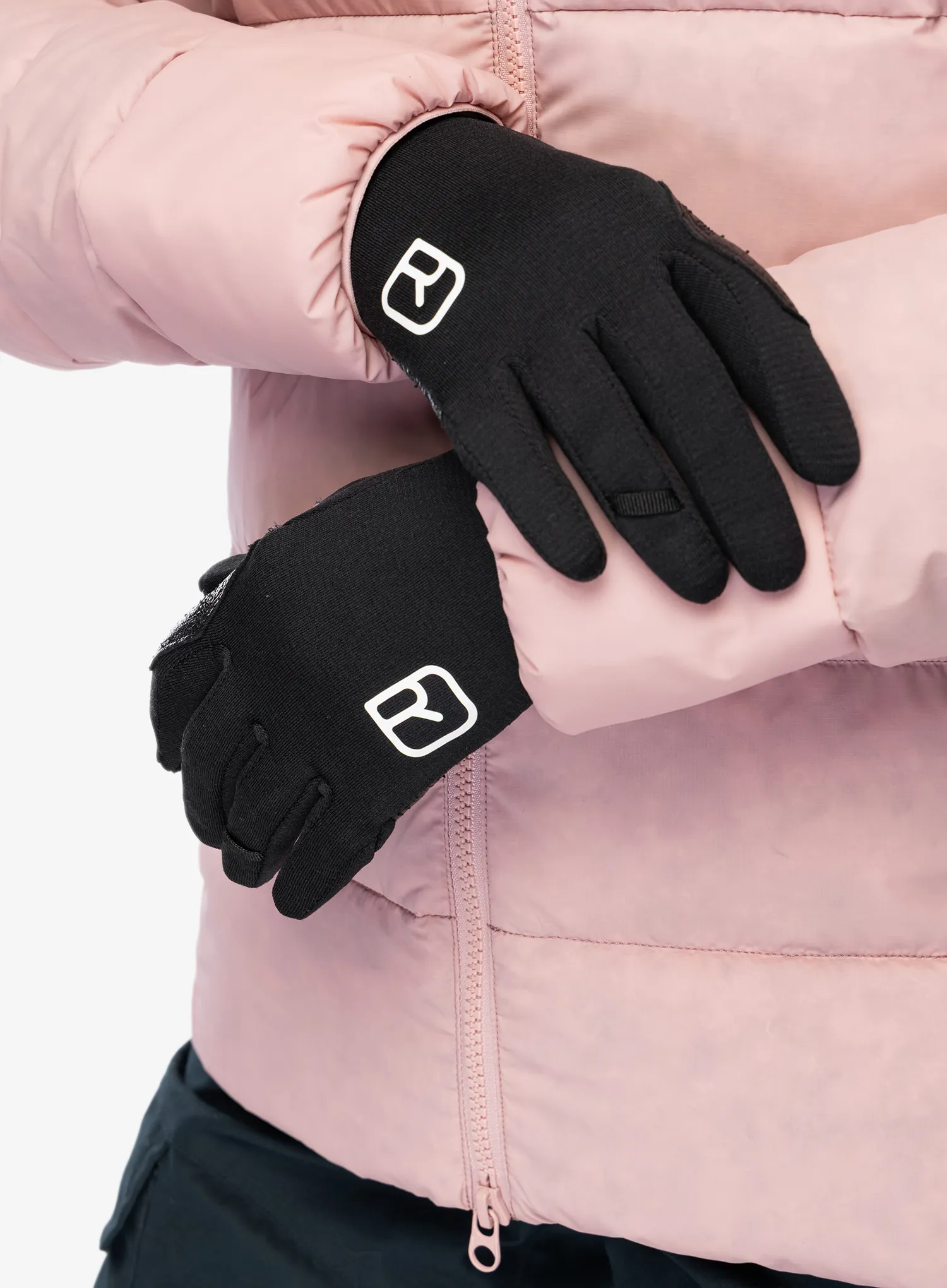 Mănuși femei Ortovox Fleece Light Glove - black raven