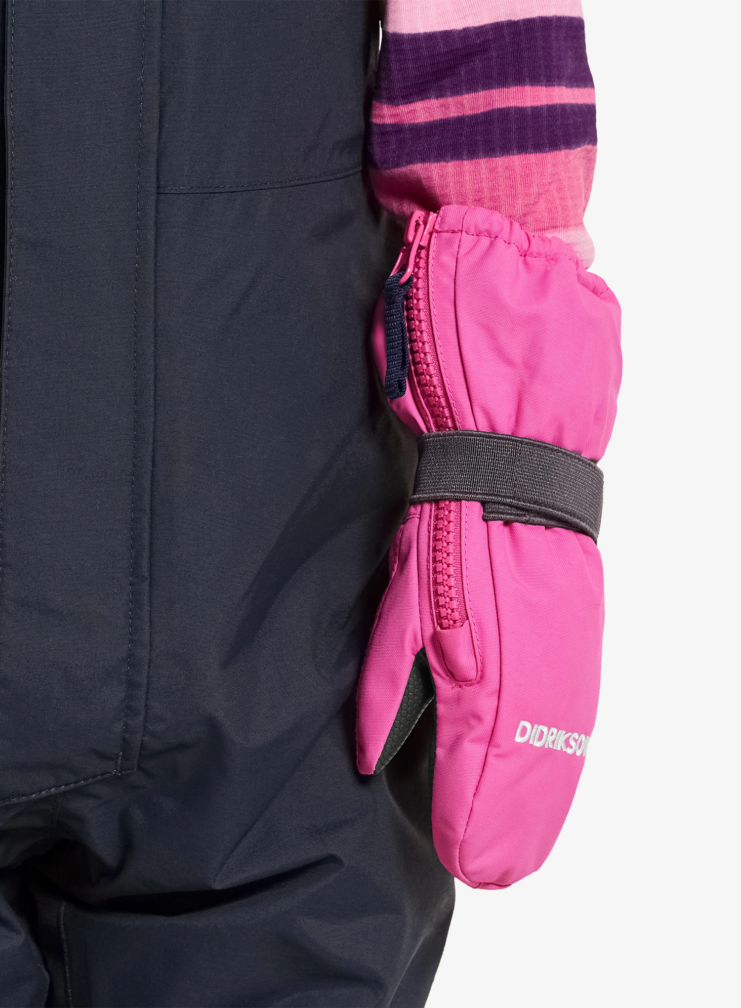 Mănuși pentru copii Didriksons Biggles Zip Mitten 8 - sweet pink