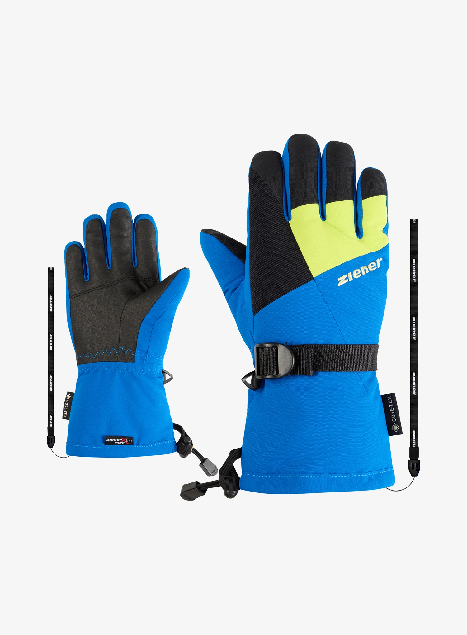 Mănuși pentru copii Ziener Lani GTX Junior - black/persian blue