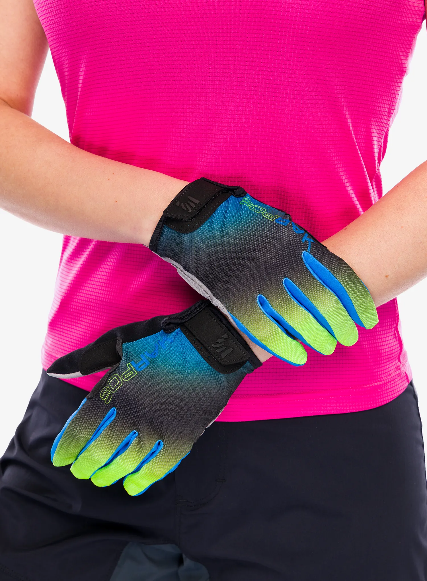Mănuși ciclism Karpos Federia Glove - indigo b/black/green fluo