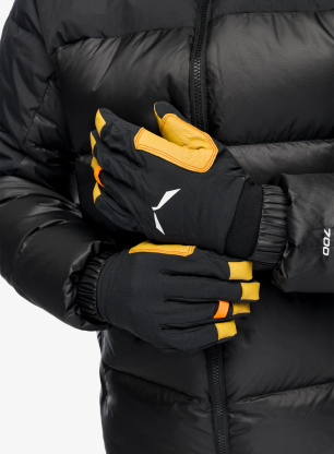 Mănuși softshell Salewa Ortles DST/AM Gloves - black out