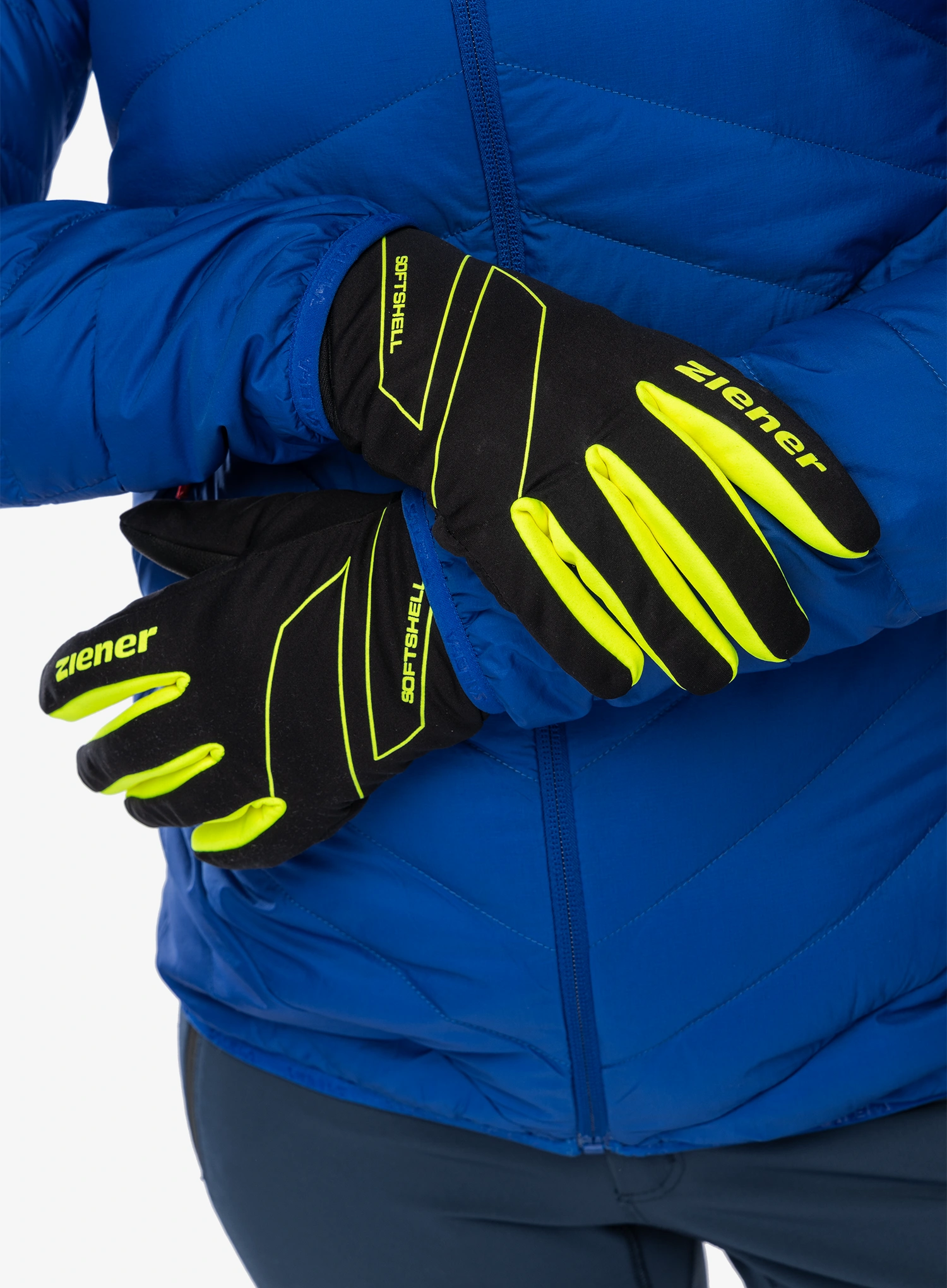 Mănuși softshell Ziener Ilion AS - poison yellow