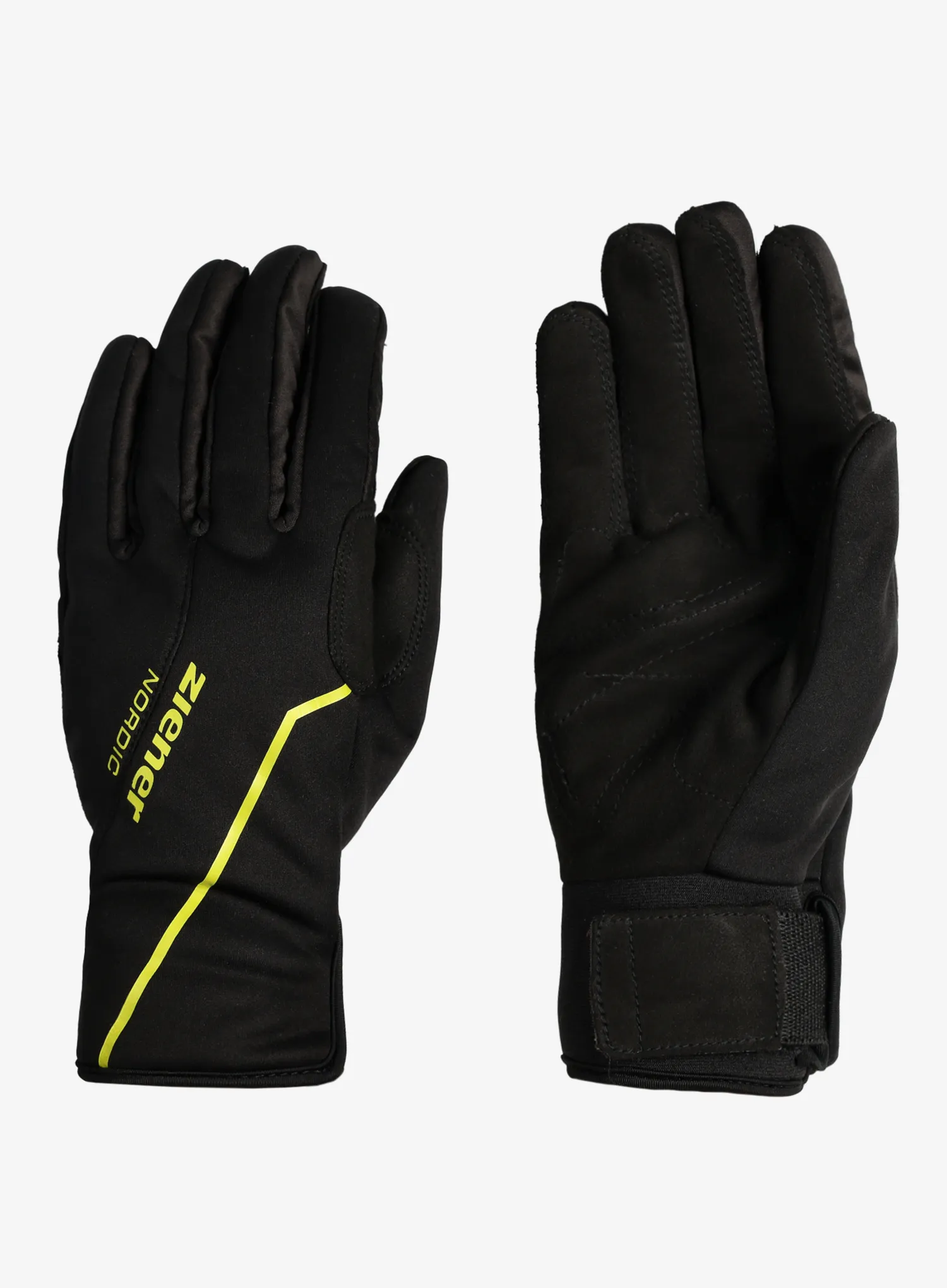 Mănuși softshell Ziener Ultimo PR - black/lime