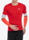 Mâneci de compresie Compressport ArmForce Ultralight - white/fluo red