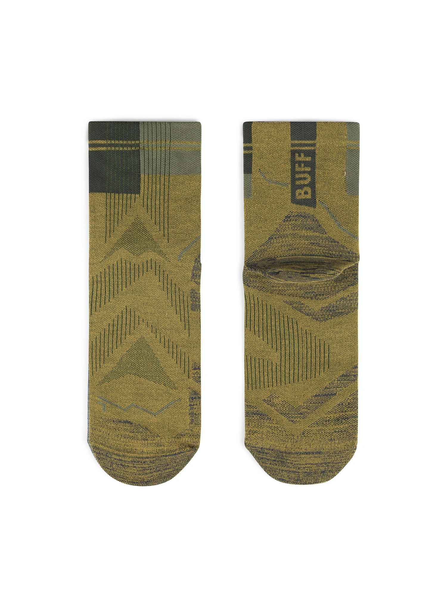 Șosete alergare Buff Coolnet Quarter Sock CQ - khaki