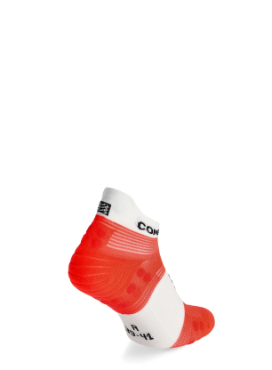 Șosete alergare Compressport Pro Racing Socks v4.0 Run Low - fluo red/white