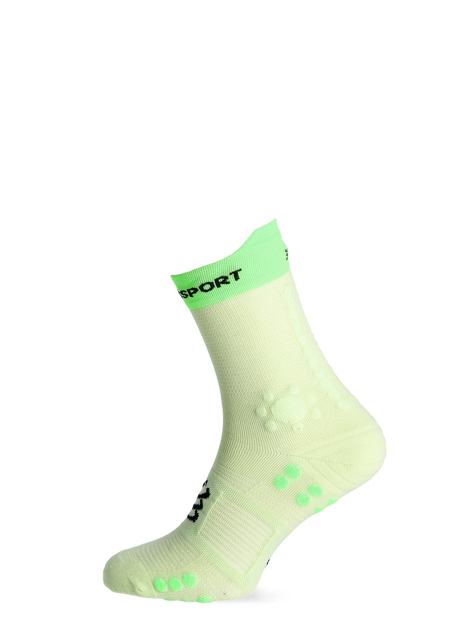 Șosete alergare Compressport Pro Racing Socks v4.0 Trail - lime/neon green