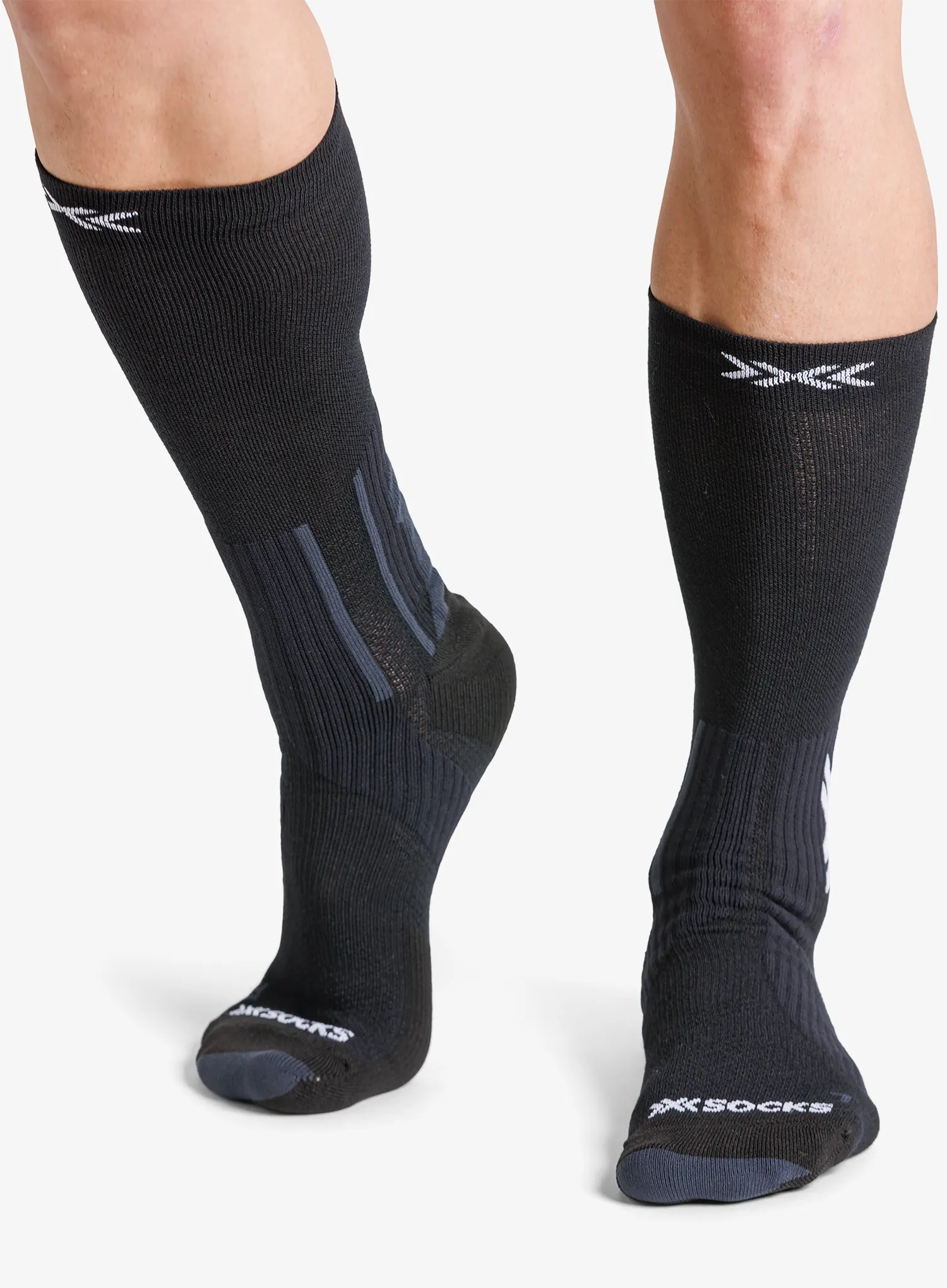Șosete alergare X-Socks Run Perform Warm Crew - x black/light grey
