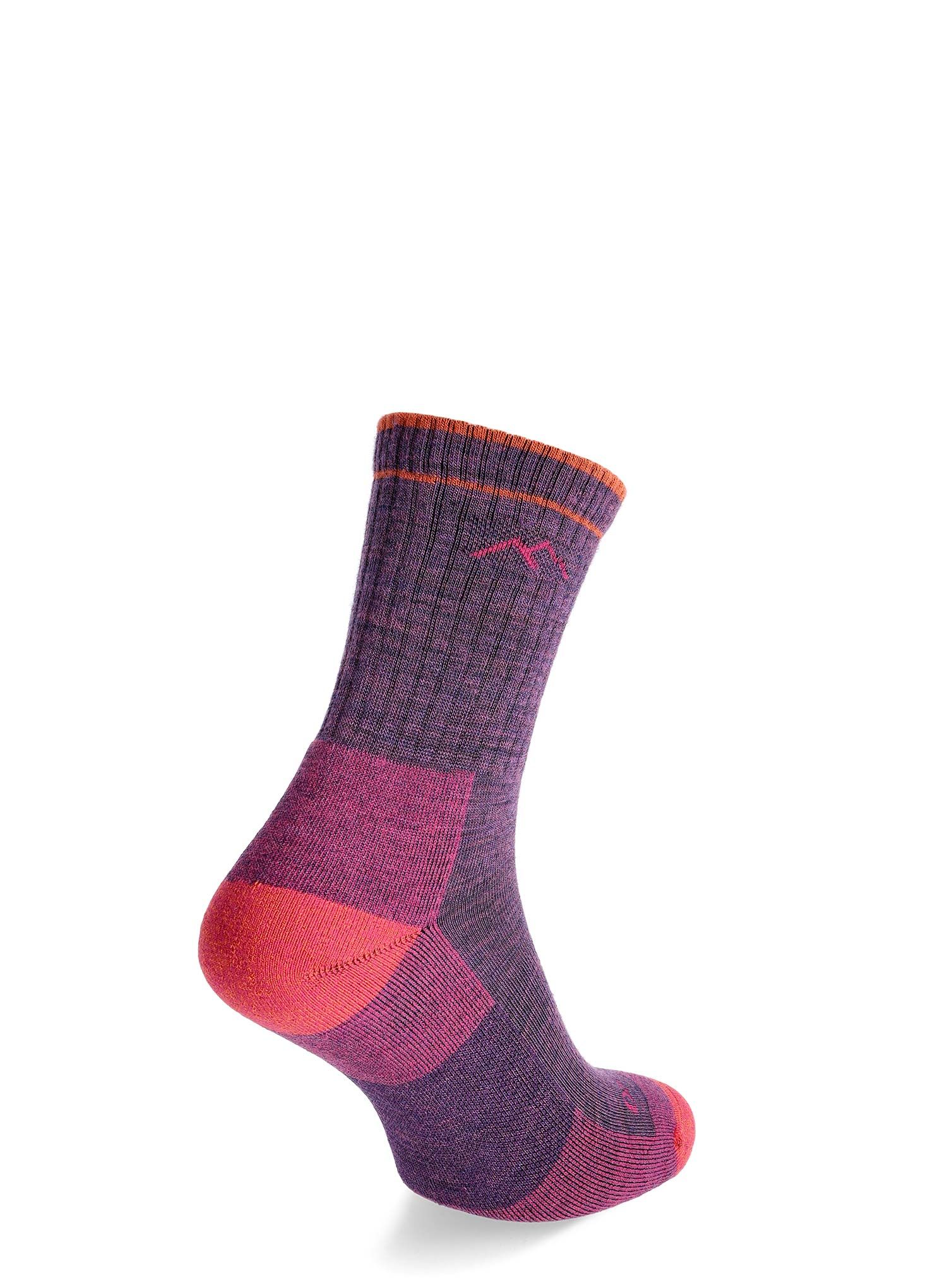 Sosete femei Darn Tough Hiker Micro Crew Midweight with Cushion - plum heather