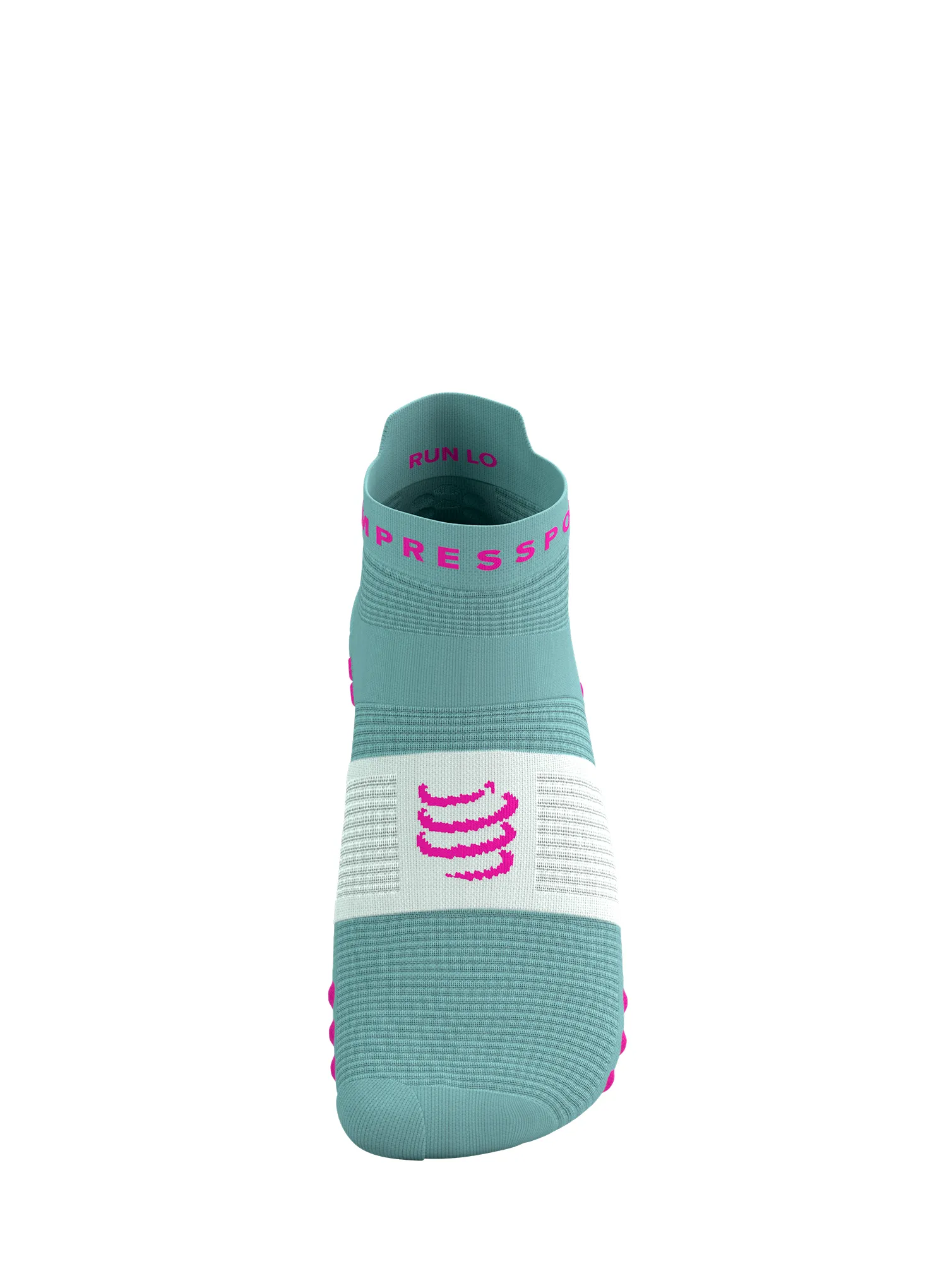 Sosete de alergare Compressport Pro Racing Socks v4.0 Run Low - ether/neon pink