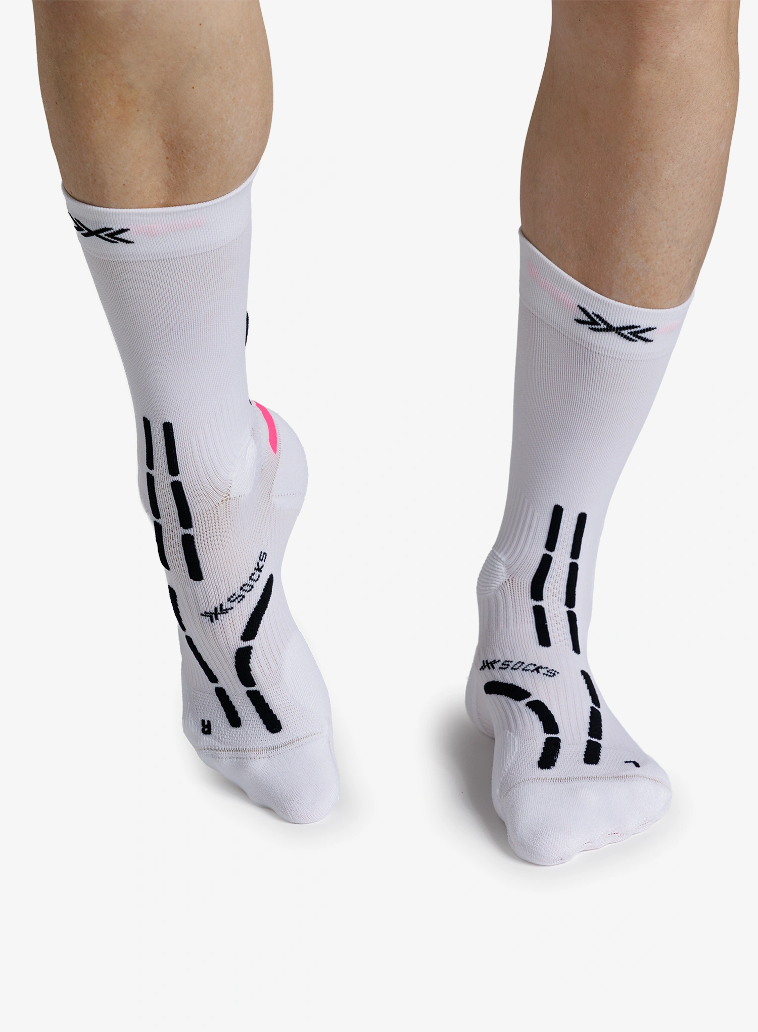 Sosete de alergare X-Socks Trail Anatomix Crew - x white/x black