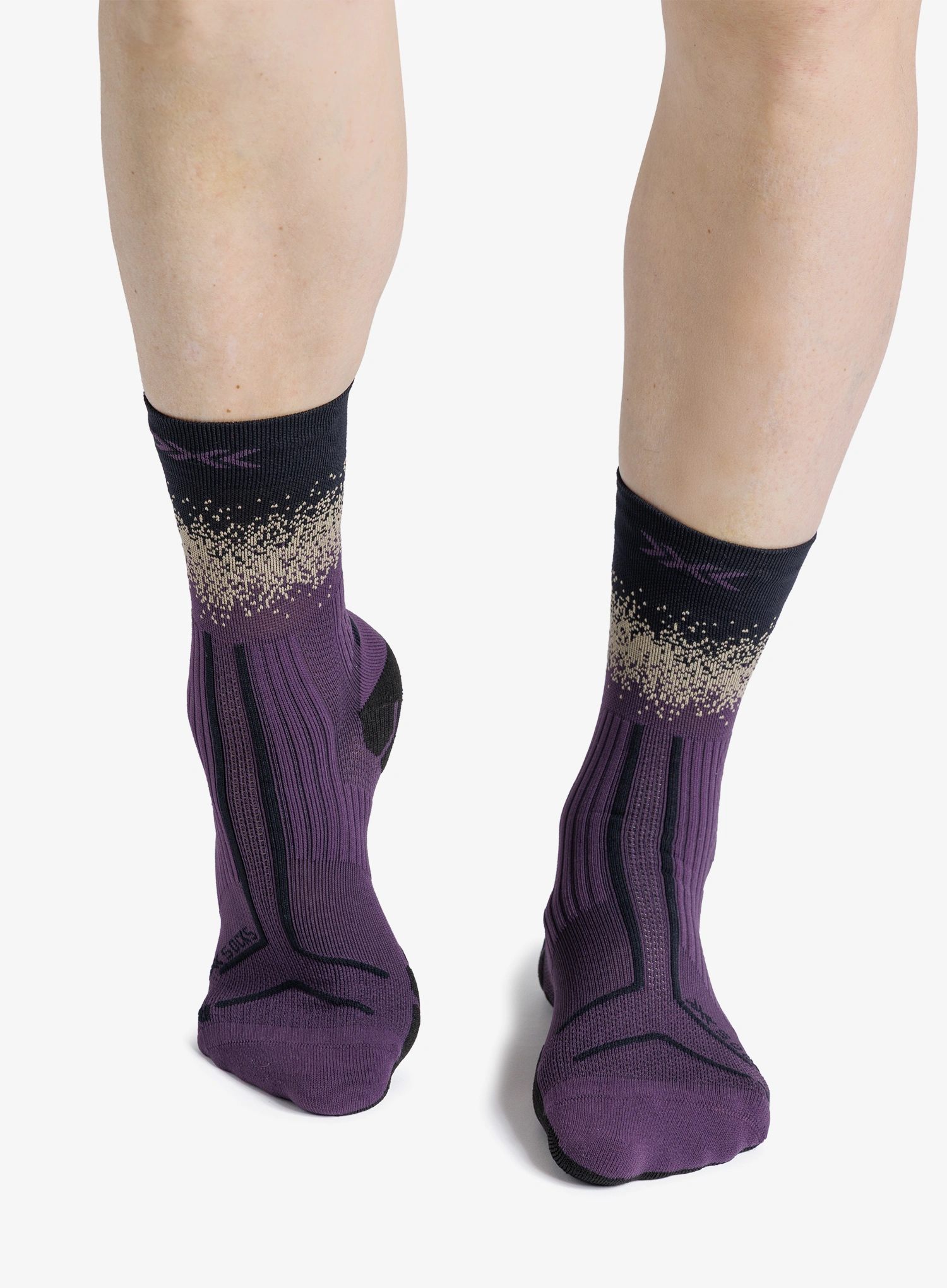 Sosete de alergare X-Socks Trailrun Terraskin Perform Crew - deep purple/x black/sand