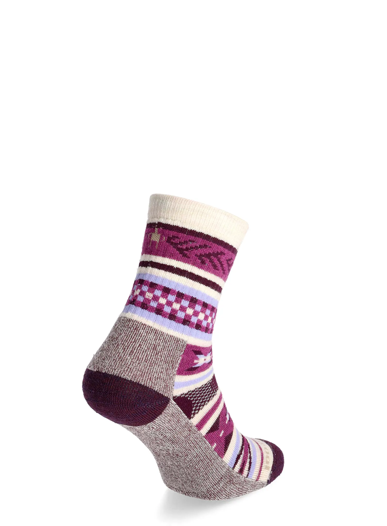 Sosete lana merinos Smartwool Everyday Cabin Games Crew Socks - meadow mauve