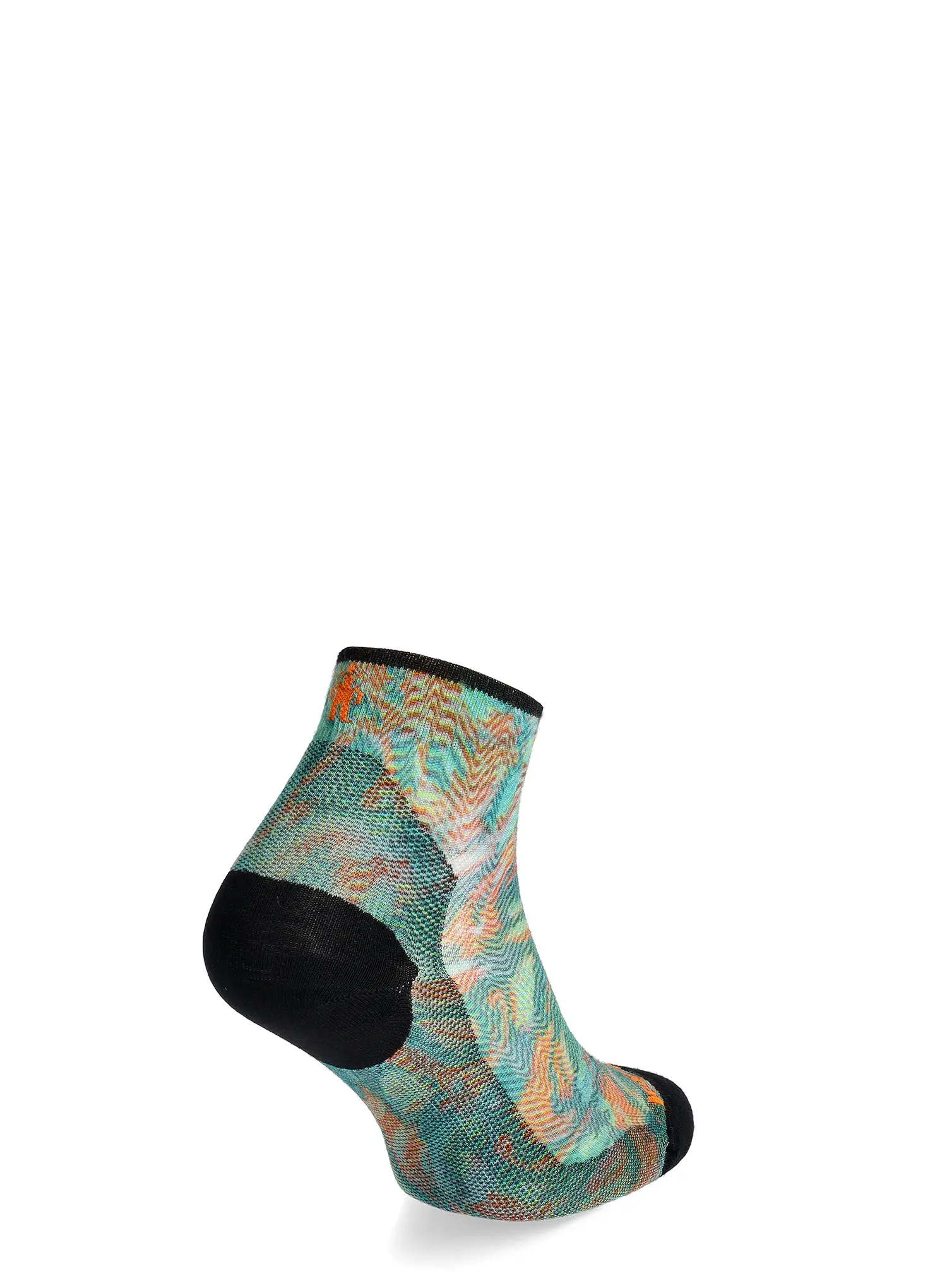 Sosete ciclism femei Smartwool Bike Zero Cushion Jungle Music Print Ankle Socks - honey gold