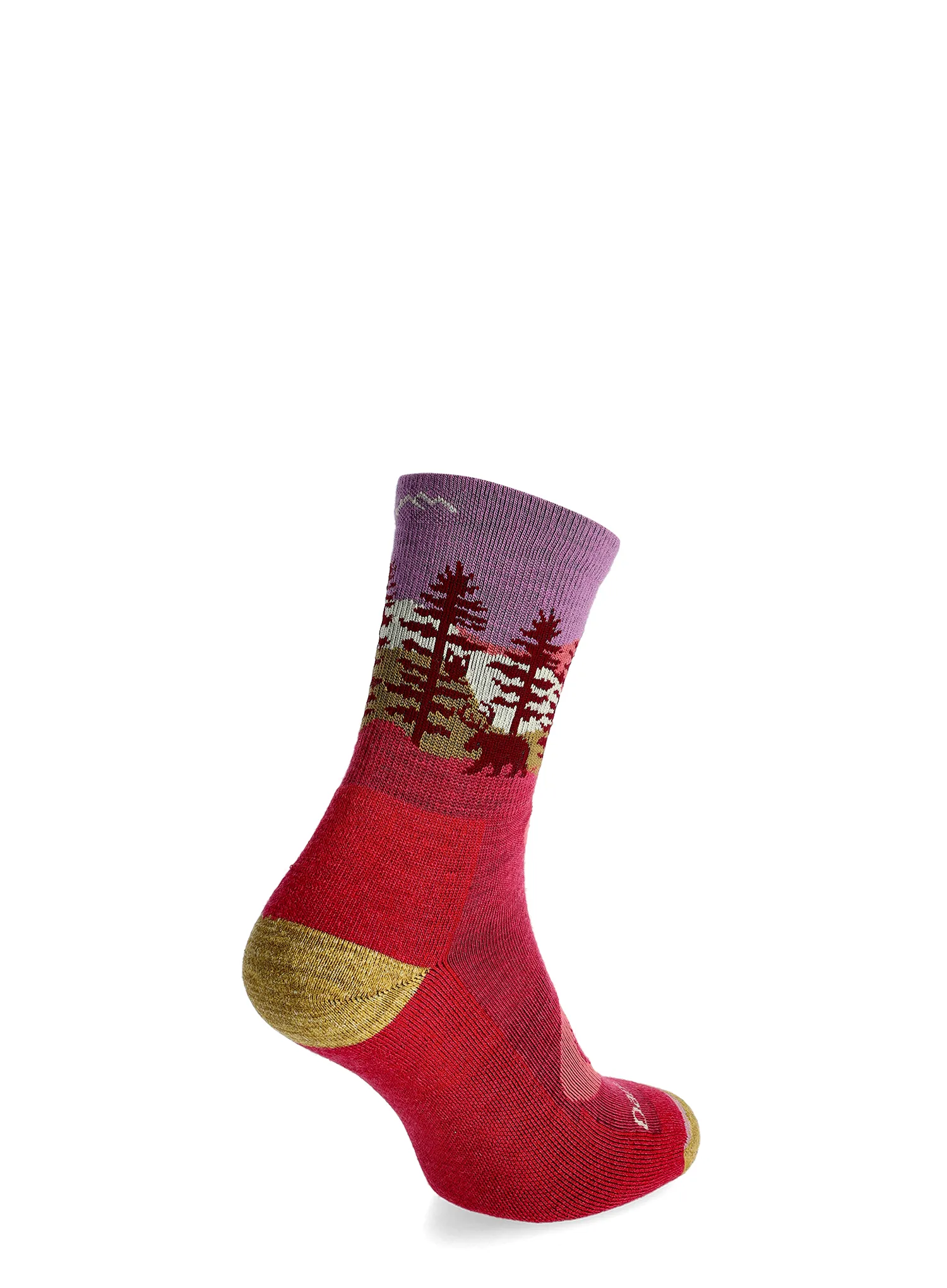 Sosete trekking femei Darn Tough Northwoods Micro Crew Midweight with Cushion - cranberry