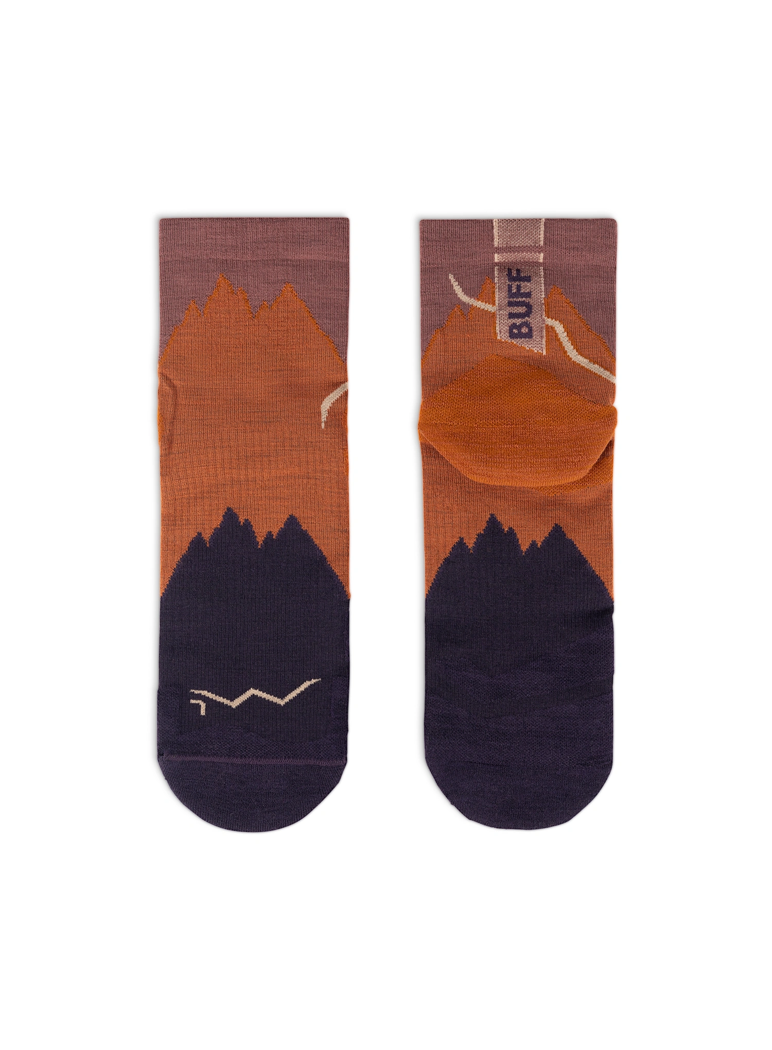 Sosete drumetie Buff Merino LIghtweight Quarter Sock LWQ3 - ginger