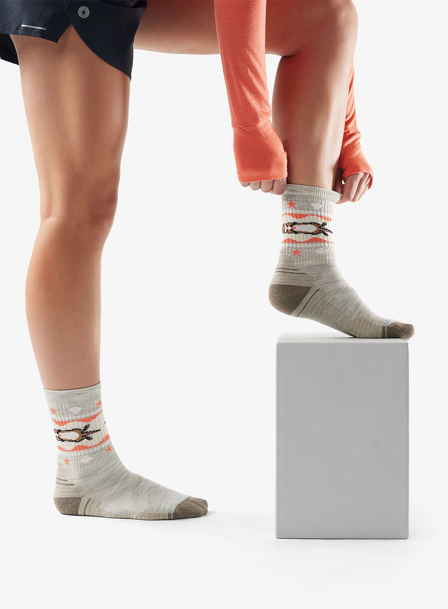 Sosete drumetie femei Smartwool Hike Light Cushion Otter Float Crew Socks - ash