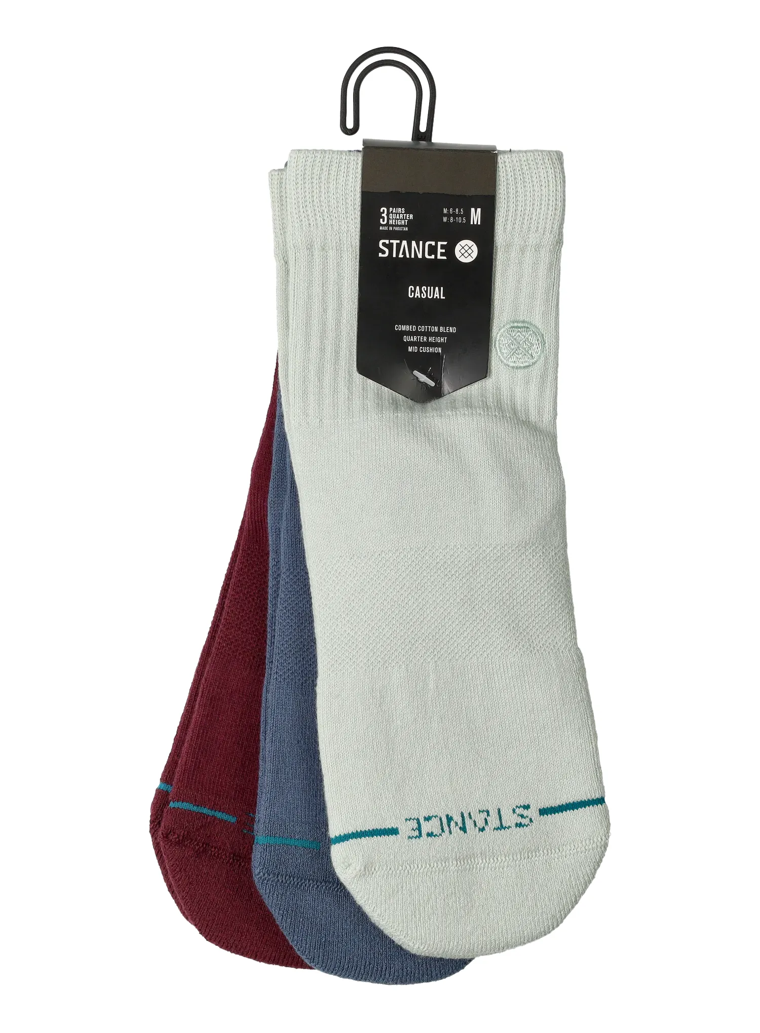 Sosete drumetie Stance Icon Quarter 3 Pack - pale blue