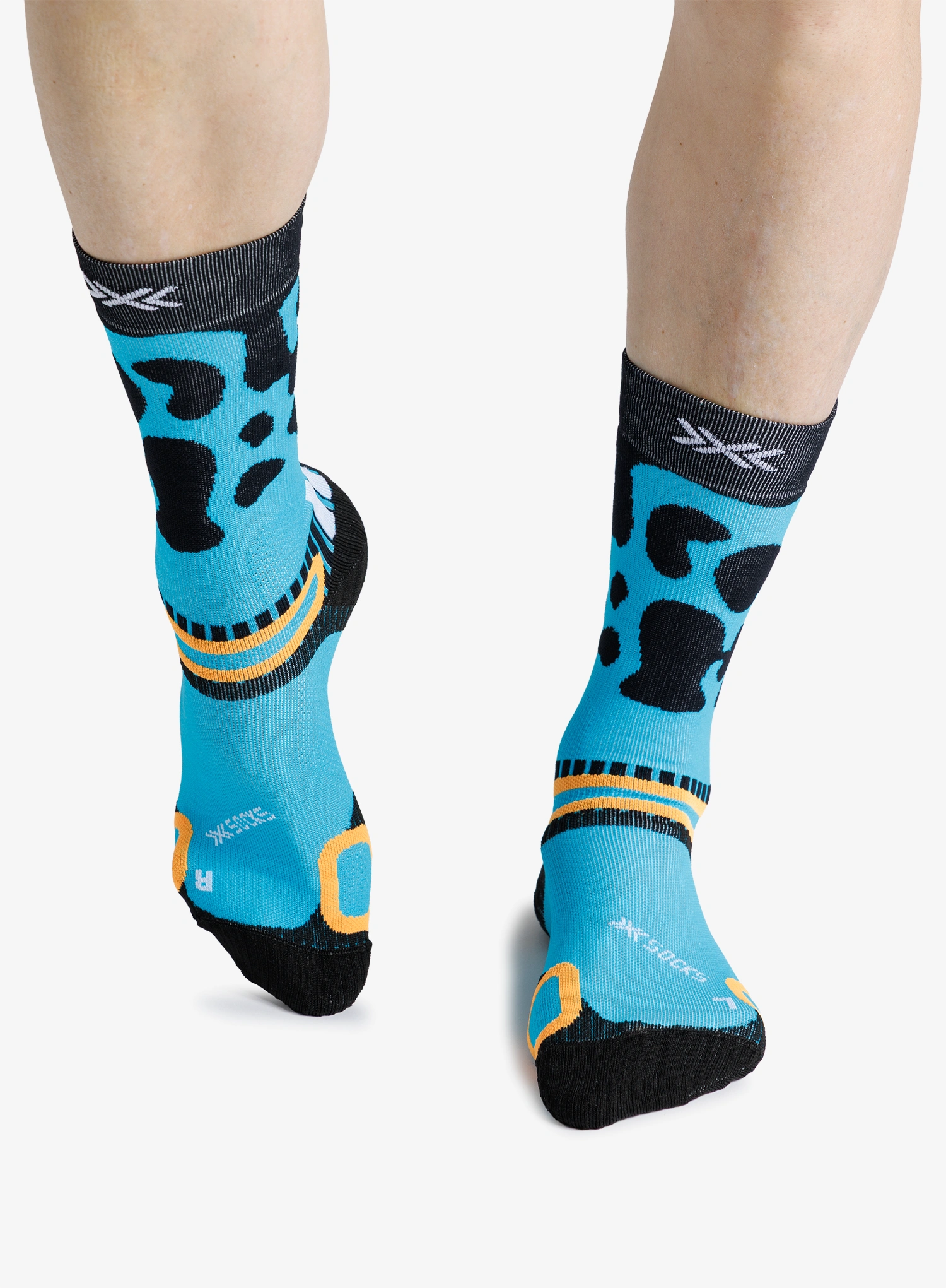 Sosete drumetie X-Socks Hike Discover Crew - punchy blue frog