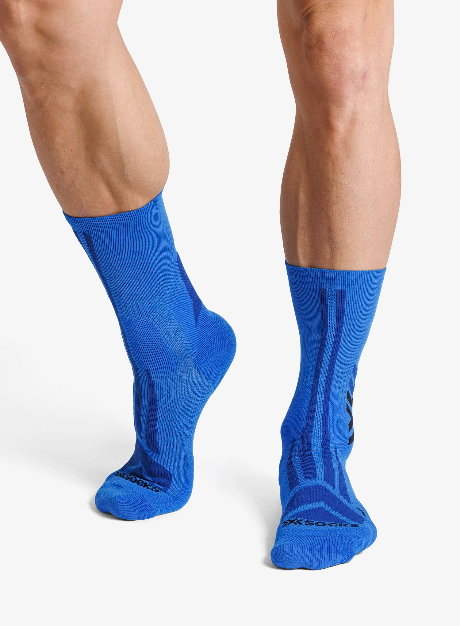 Sosete drumetie X-Socks Hike Discover Crew - twyce blue/blue