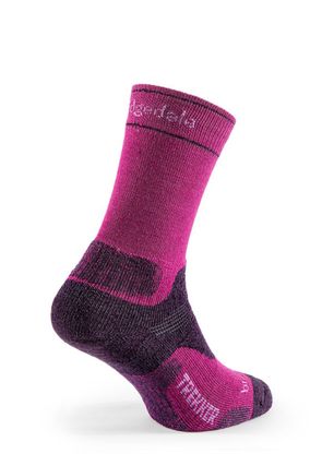 Sosete trekking femei Bridgedale Hike Midweight Merino Performance Boot - berry