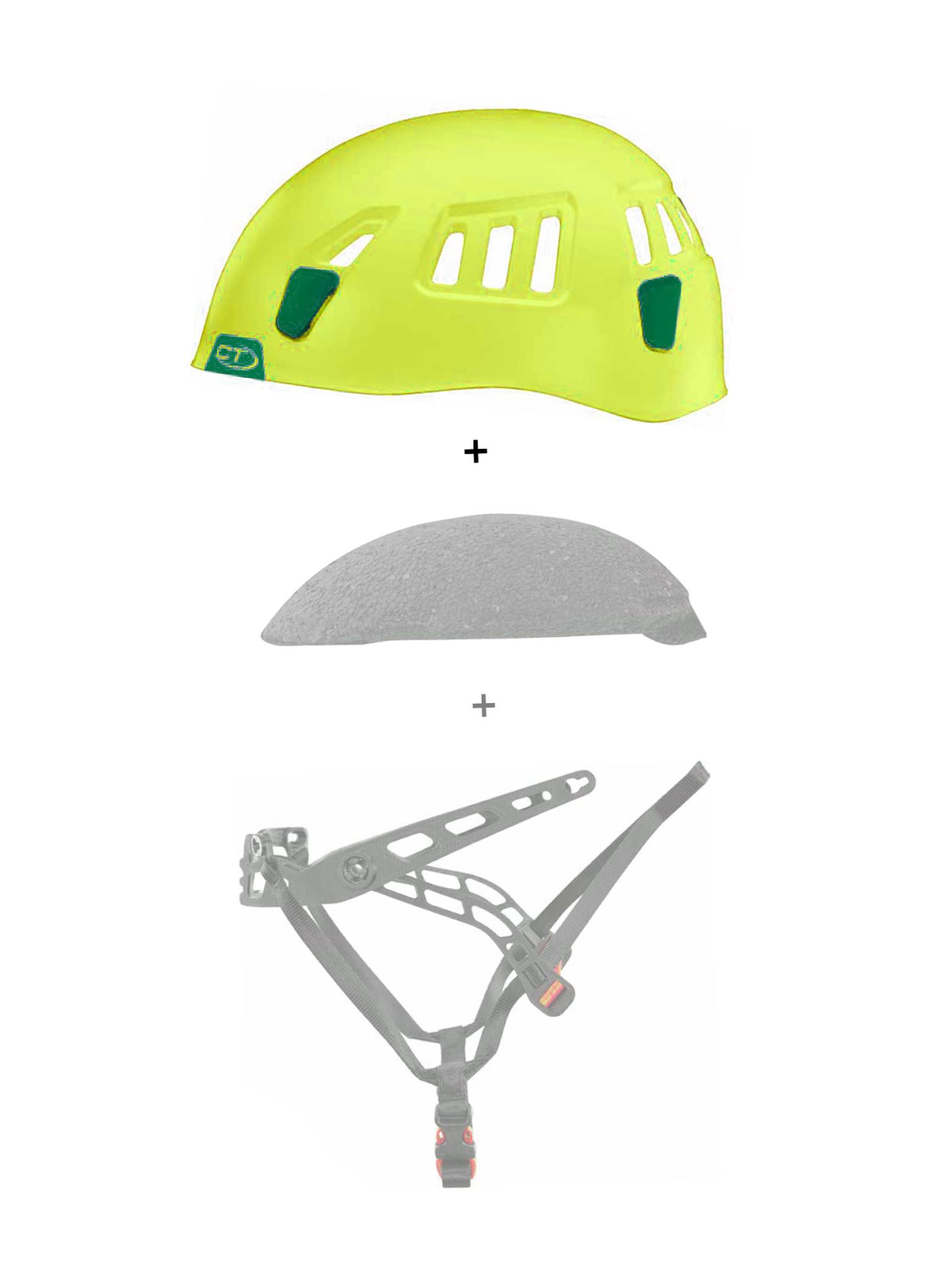 Carcasă de cască Climbing Technology/SKYLOTEC Moon External Shell - green/dark green