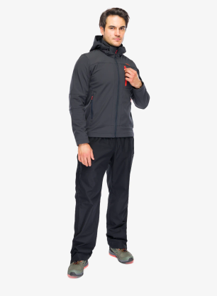 Softshell barbati CMP Vivo Jacket Zip Hood - antracite/orange