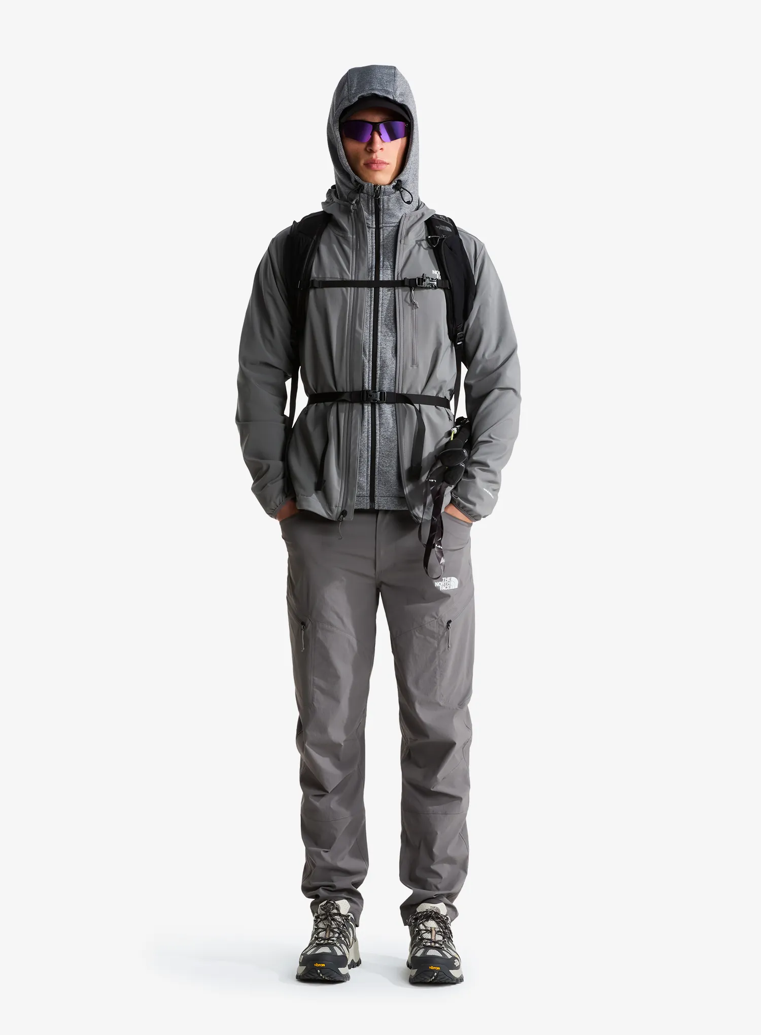 Softshell barbati The North Face Nimble Hoodie 2 - smoked pearl