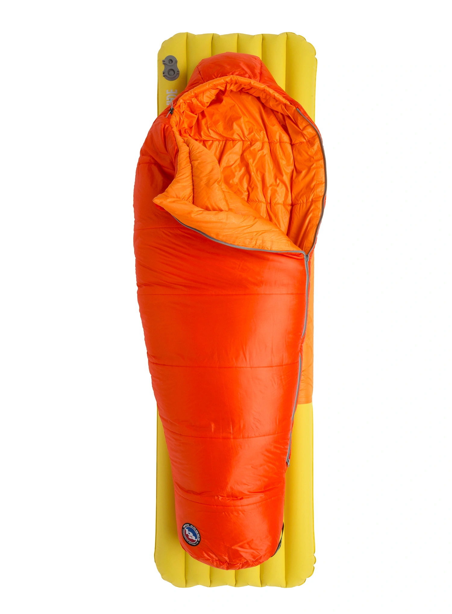 Sac de dormit pentru copii Big Agnes Wolverine 20 (142 cm) - cherry tomato/tangelo
