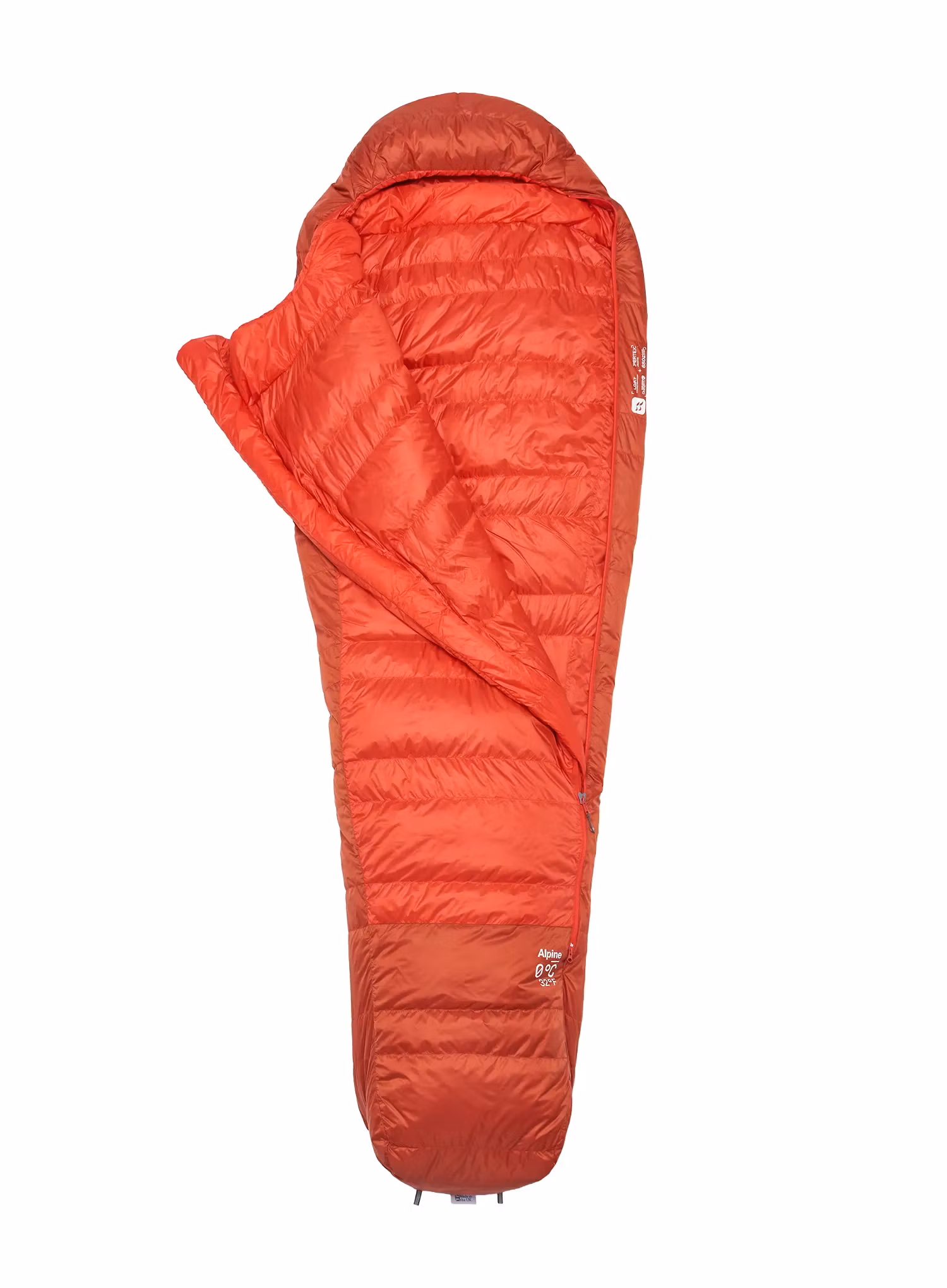 Sac de dormit matlasat Rab Alpine 0C / 32F XL (200 cm) - dark horizon/tuscan red