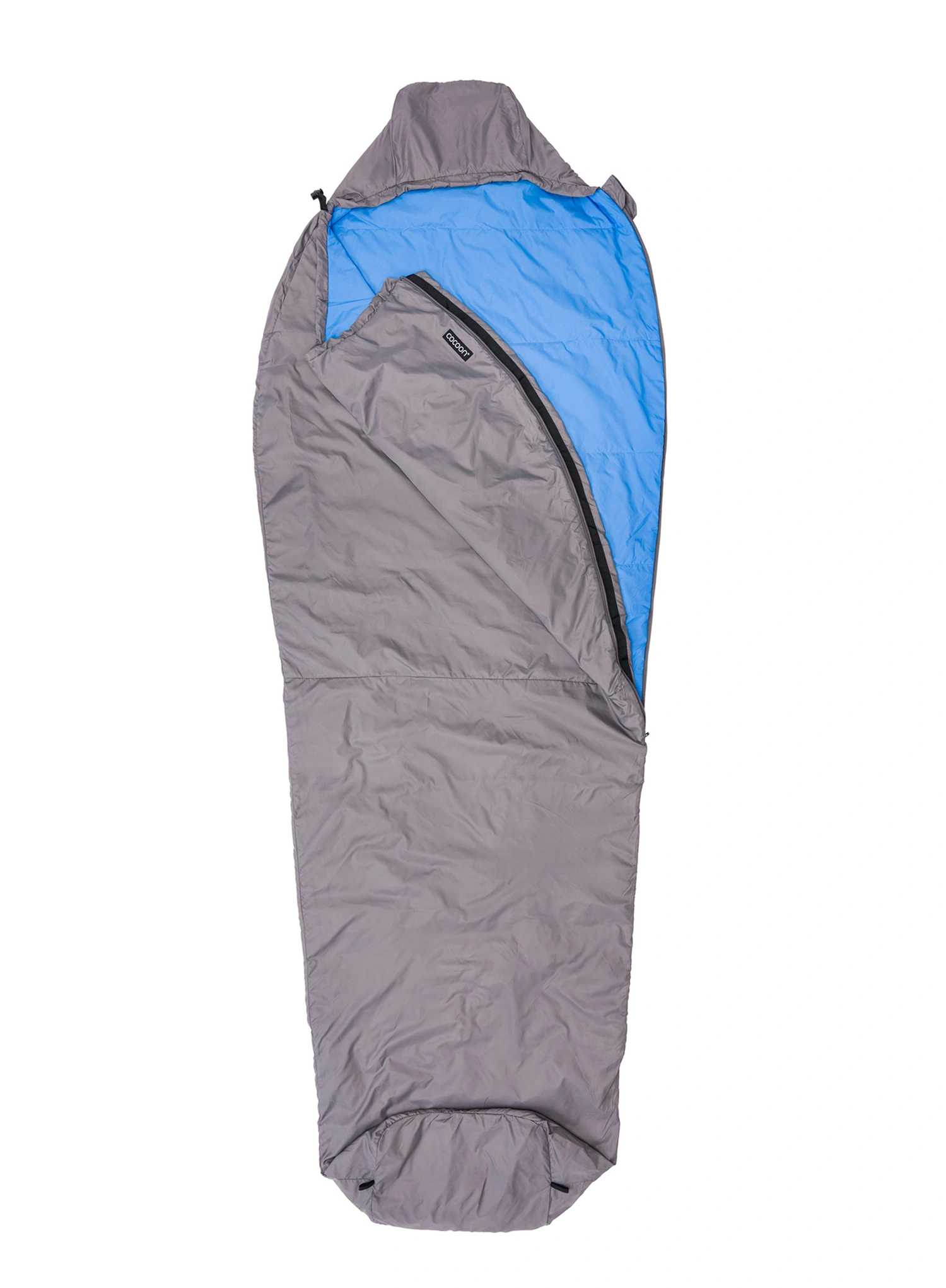 Sac de dormit sintetic Cocoon Mountain Wanderer Long (195 cm) - volcano grey/light blue