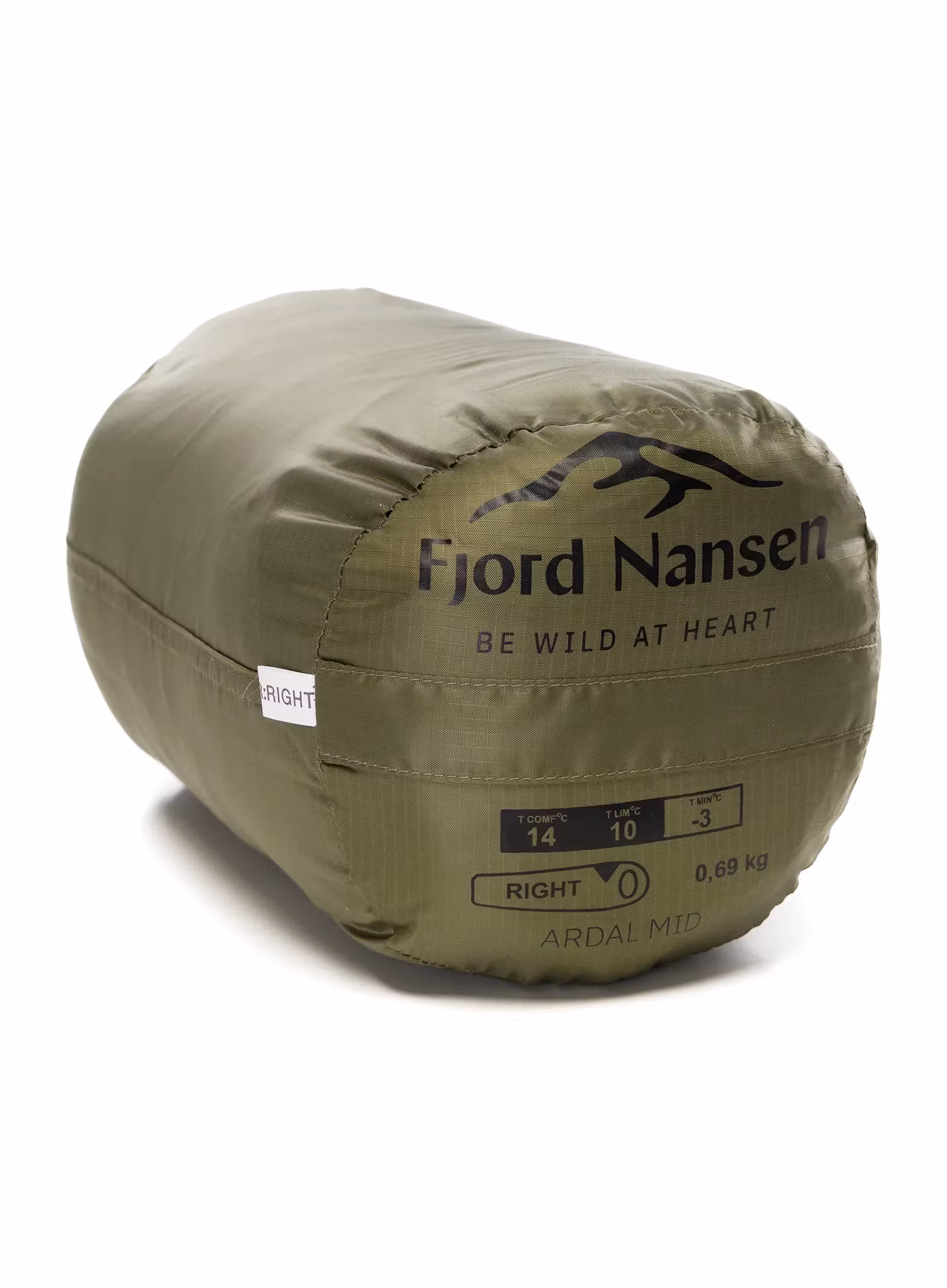 Sac de dormit de voiaj Fjord Nansen Ardal Mid SBS (178 cm) - olive drab