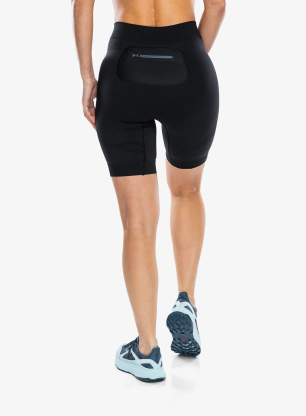 Pantaloni scurti alergare femei Brubeck Running Force 1/2 - black