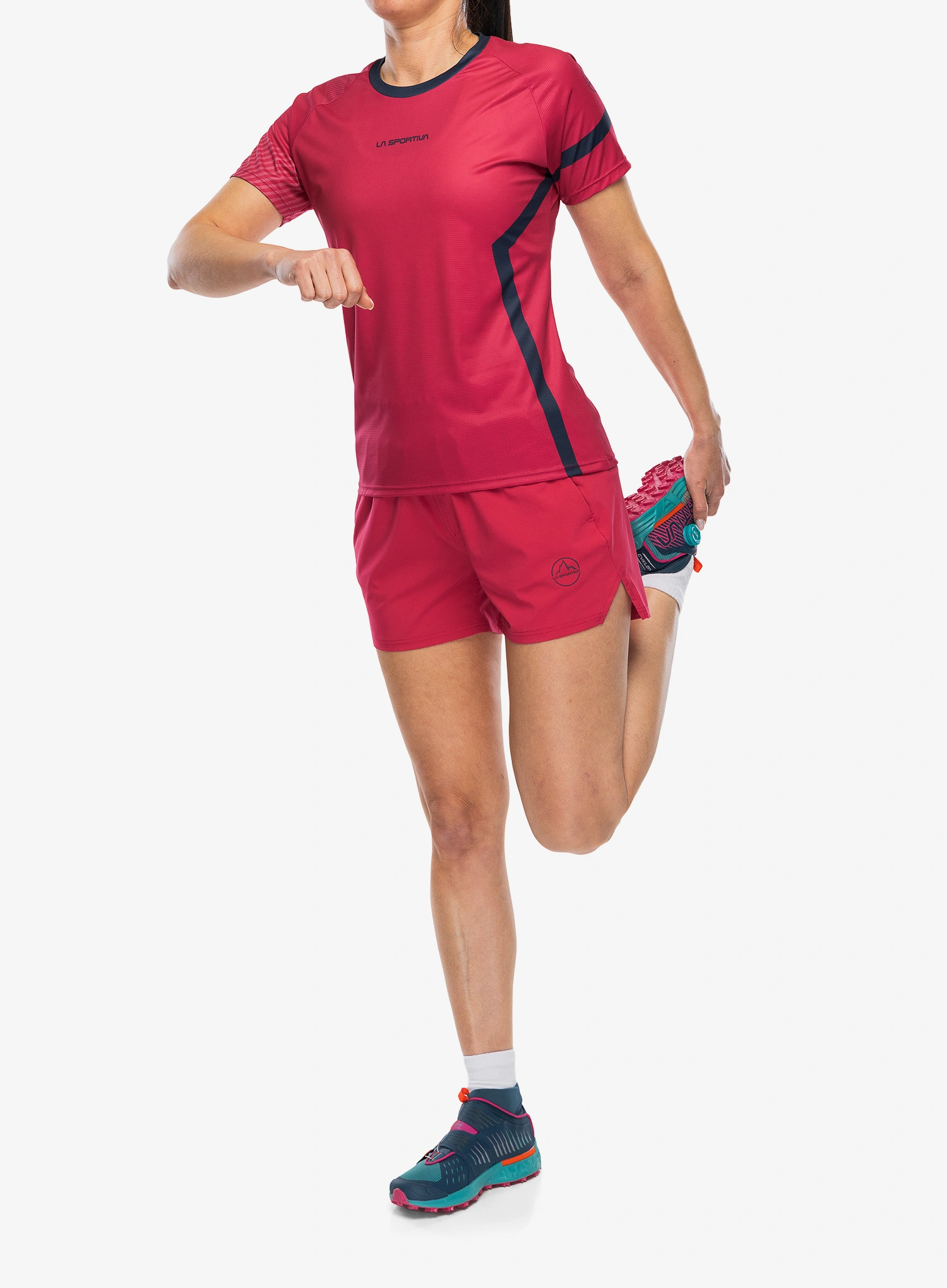 Pantaloni scurti alergare femei La Sportiva Pure 4in Short - azalea/night sky