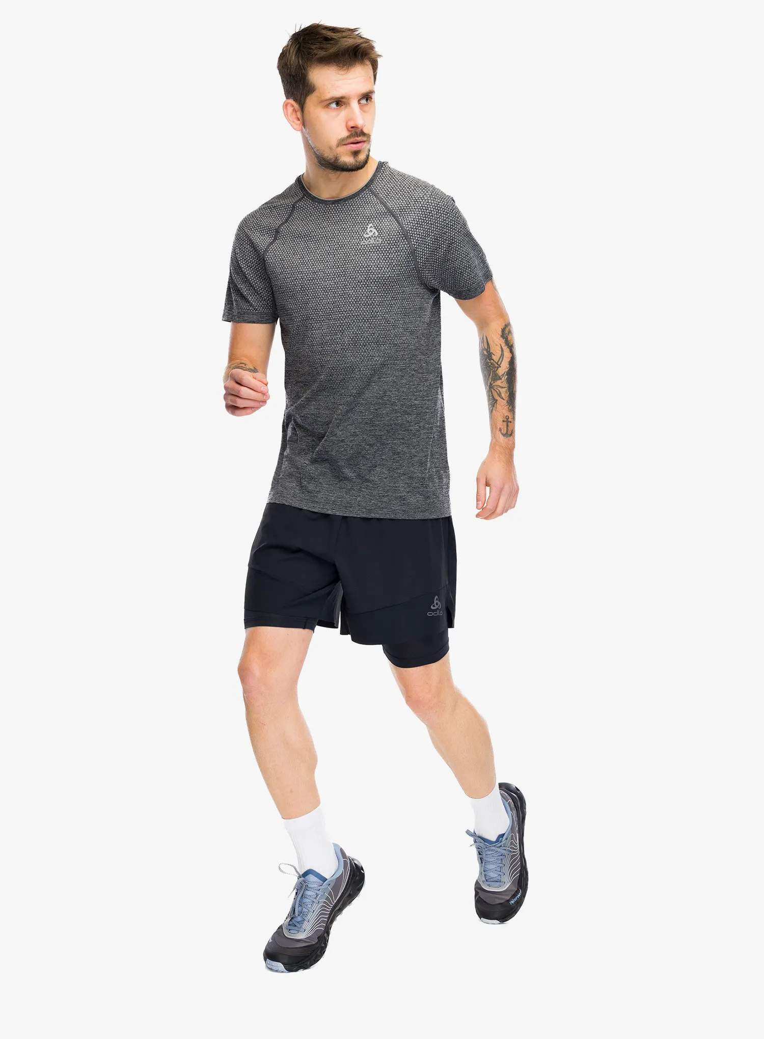 Pantaloni scurti alergare Odlo X-Alp Trail 6 Inch 2-In-1 Short - black