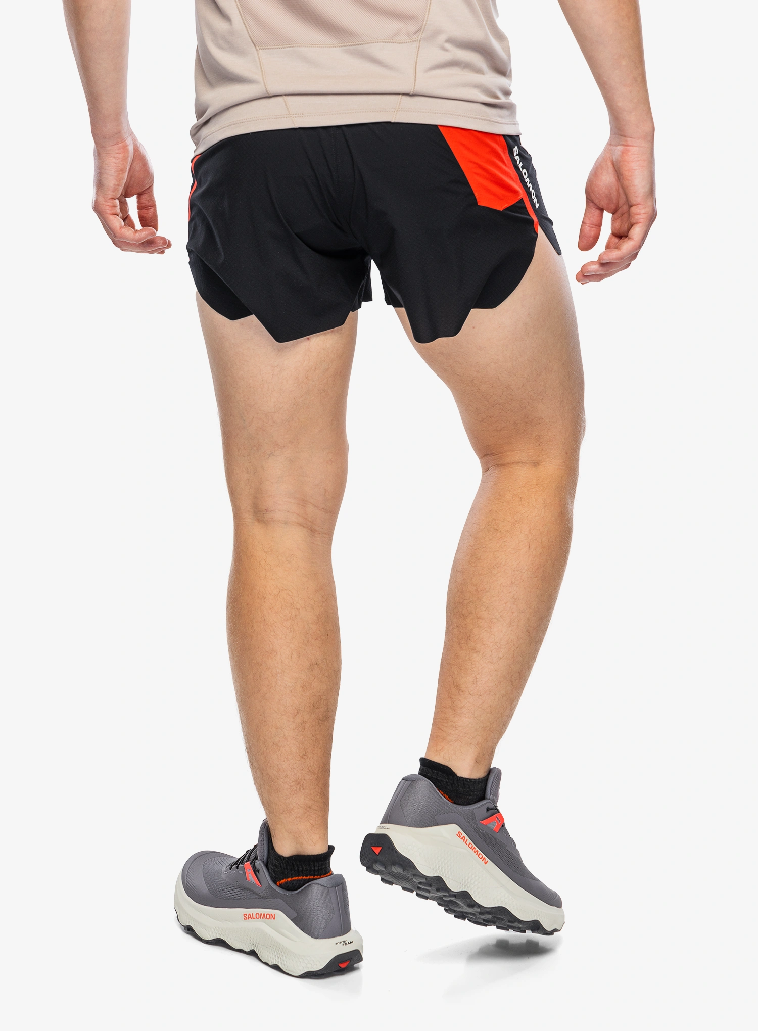 Pantaloni scurti alergare Salomon S/Lab Speed Spl 3 Shorts - deep black/fire