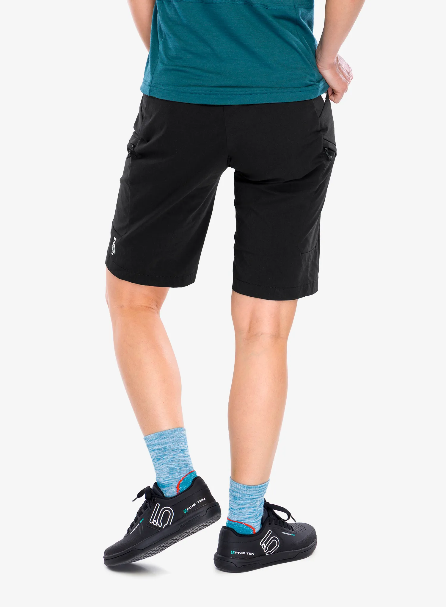 Pantaloni scurti ciclism femei Mons Royale Diversion Merino Trail Shorts - black/black