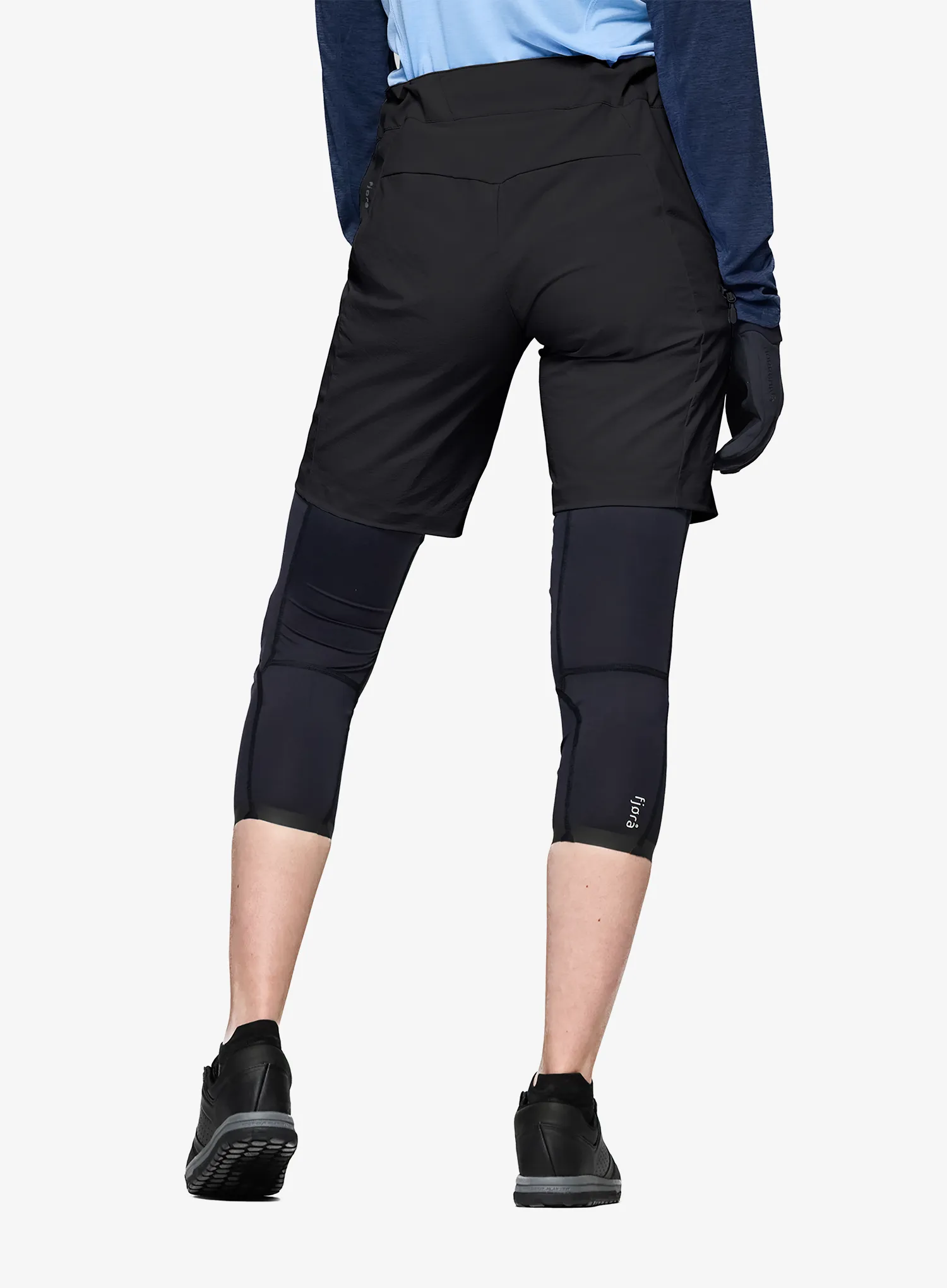 Pantaloni scurti ciclism femei Norrona Fjora Flex1 Light Shorts - caviar black