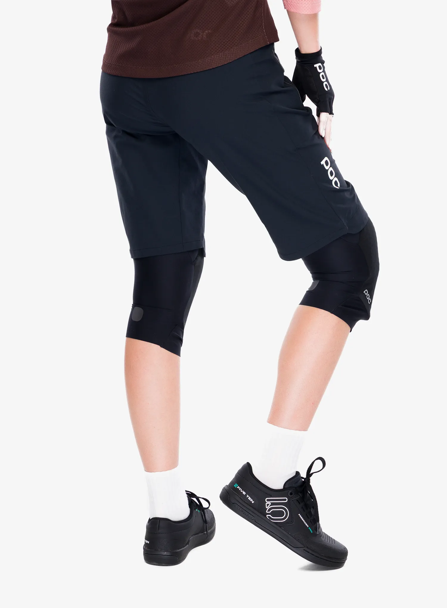 Pantaloni scurti ciclism femei POC Essential Enduro Shorts - uranium black